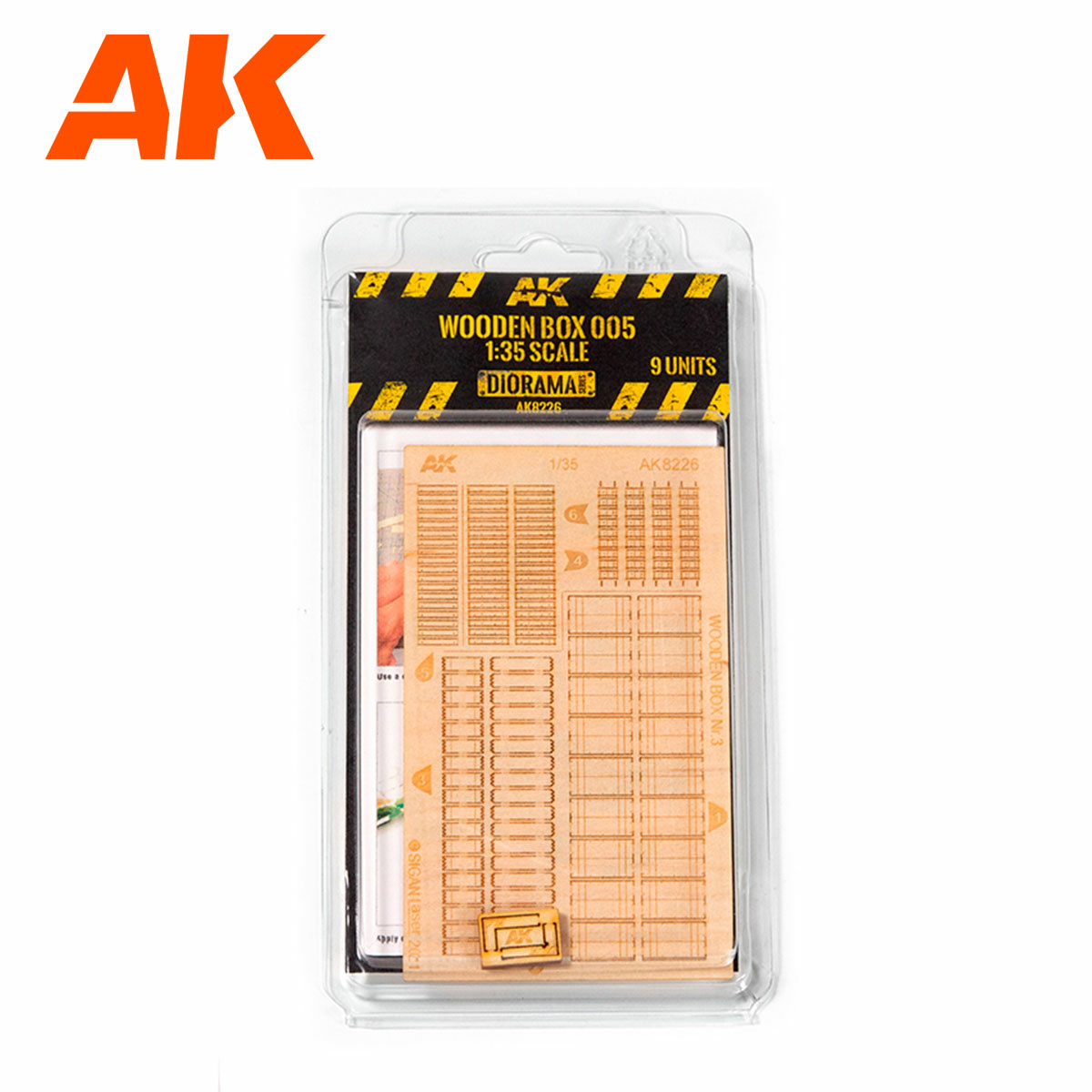 AK8226 AK Interactive 1/35 Wooden boxes No.005 laser cutting, 9 pcs.