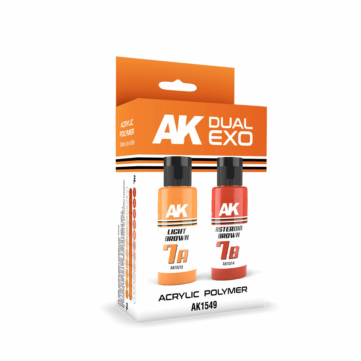 AK1549 AK Interactive Paint Set Dual Exo - 7A Light Brown & 7B Asteroid Brown