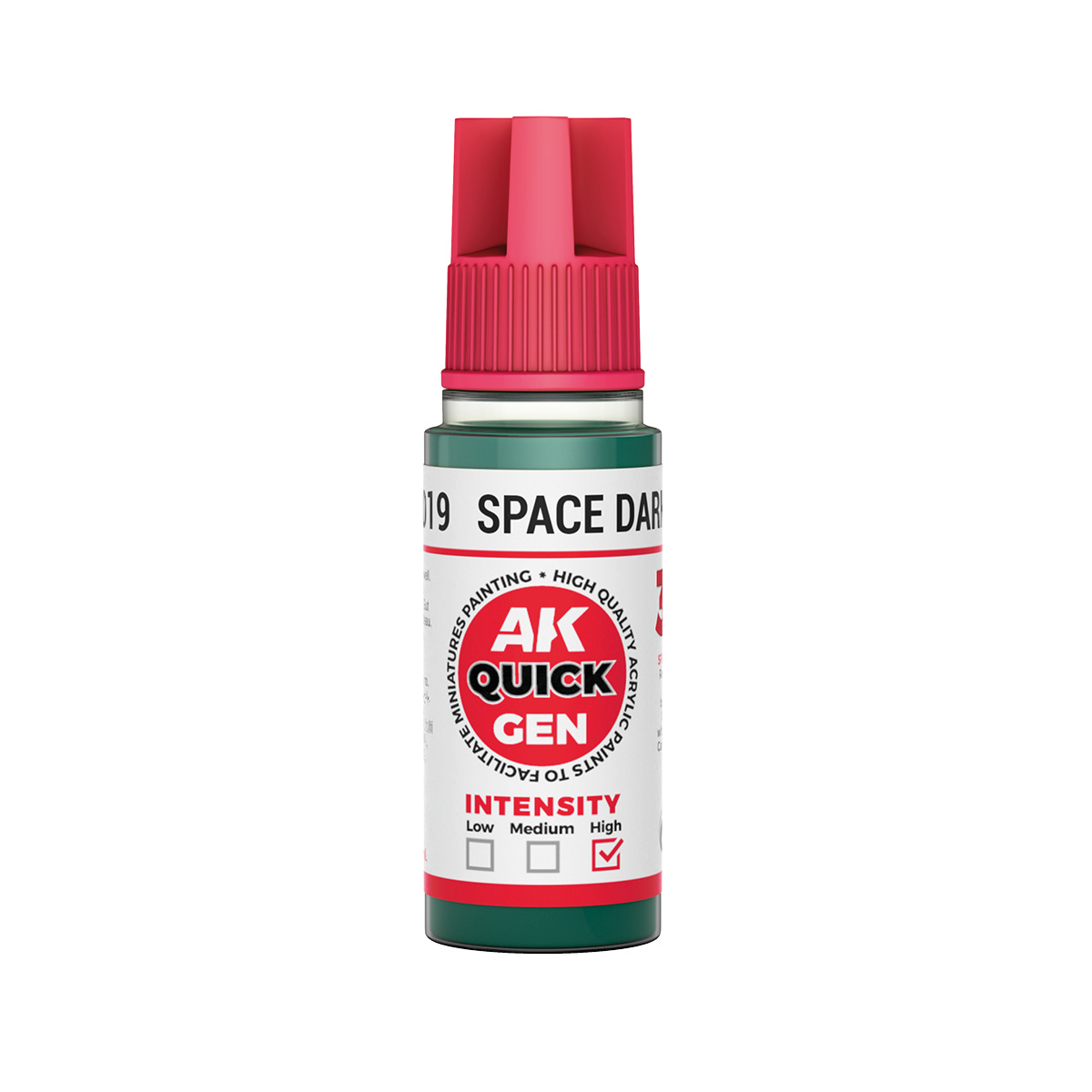 AK17019 AK Interactive Краска акриловая QUICK GEN - Космический тёмно-зелёный / SPACE DARK GREEN