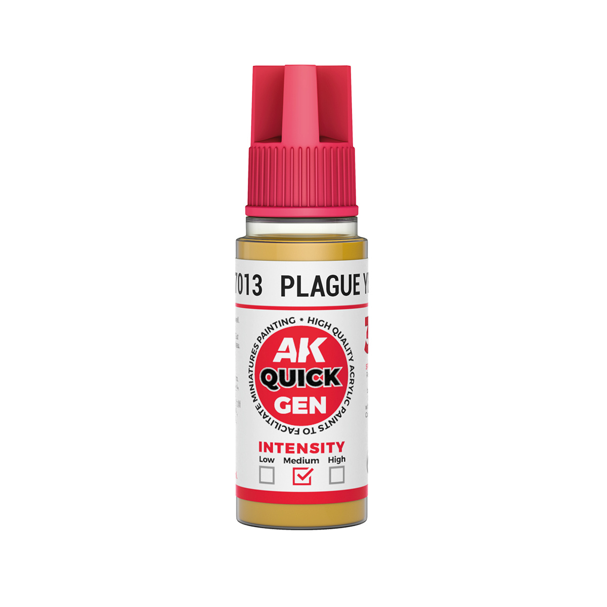 AK17013 AK Interactive Краска акриловая QUICK GEN - Чумной жёлтый / PLAGUE YELLOW
