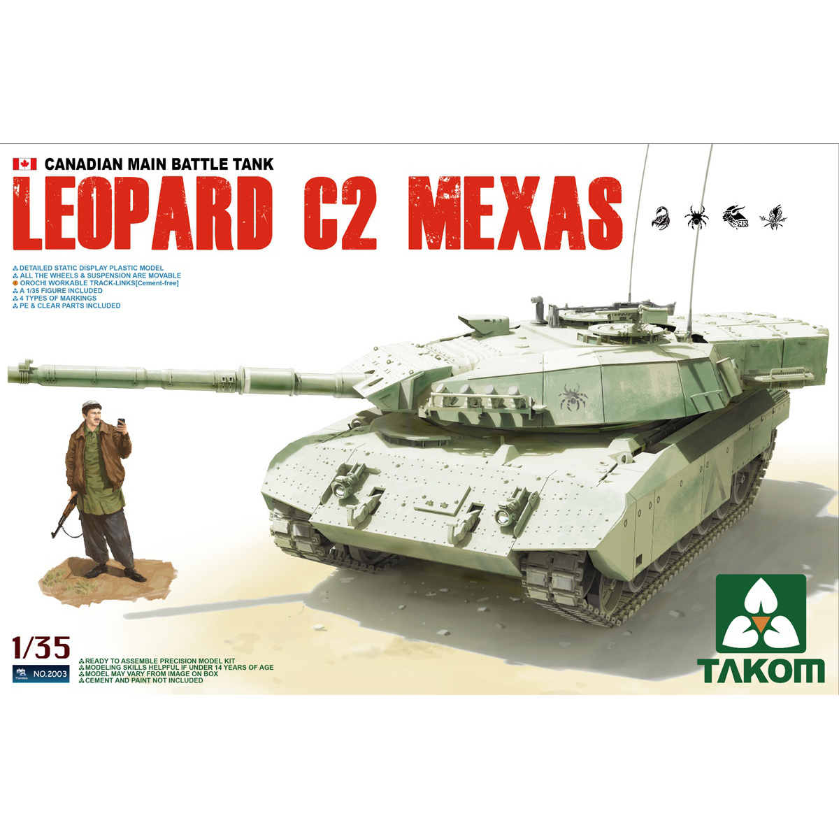 2003 Takom 1/35 Canadian MBT Leopard C2 MEXAS (Proto Version)
