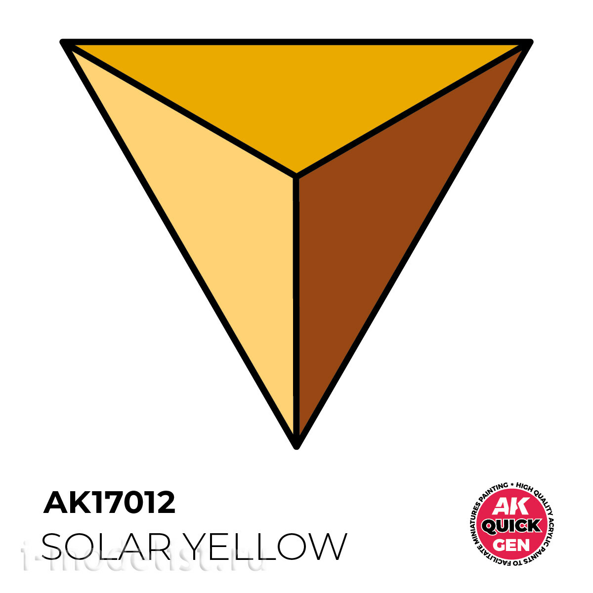 AK17012 AK Interactive Краска акриловая QUICK GEN - Солнечный жёлтый / SOLAR YELLOW