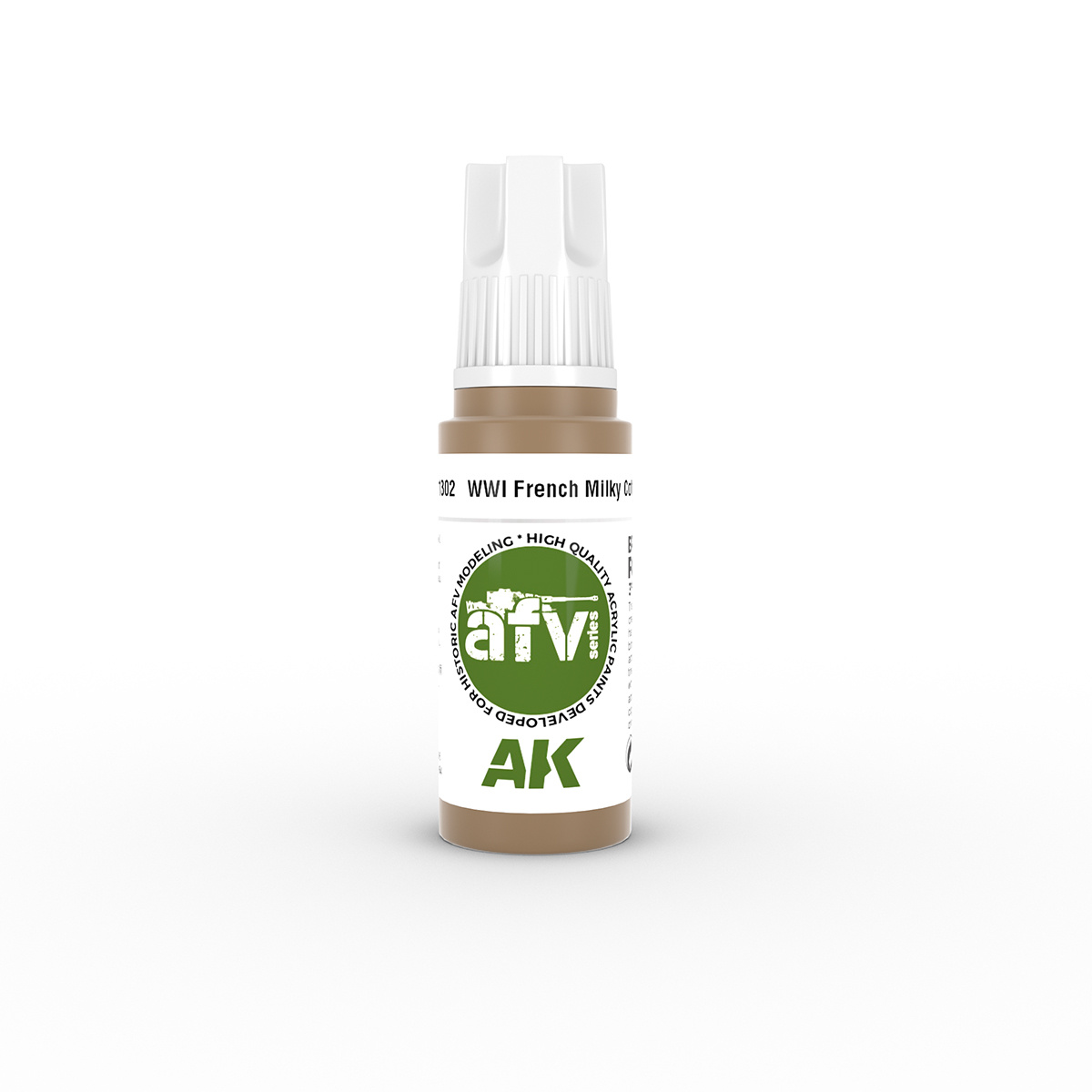 AK11302 AK Interactive Acrylic paint WWI FRENCH MILKY COFFEE (Coffee with milk) 17 ml