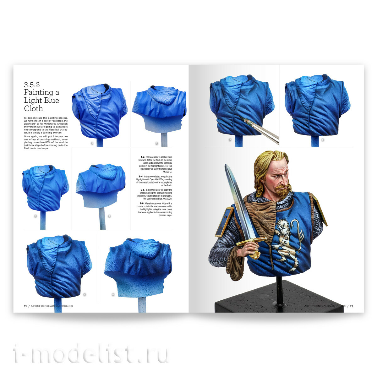 AK130040 AK Interactive Книга Практическое руководство по использованию густых хуtoжественных акриловых красок / Artist Dense Acrylic Color – Practical User Guide By Julio Cabos