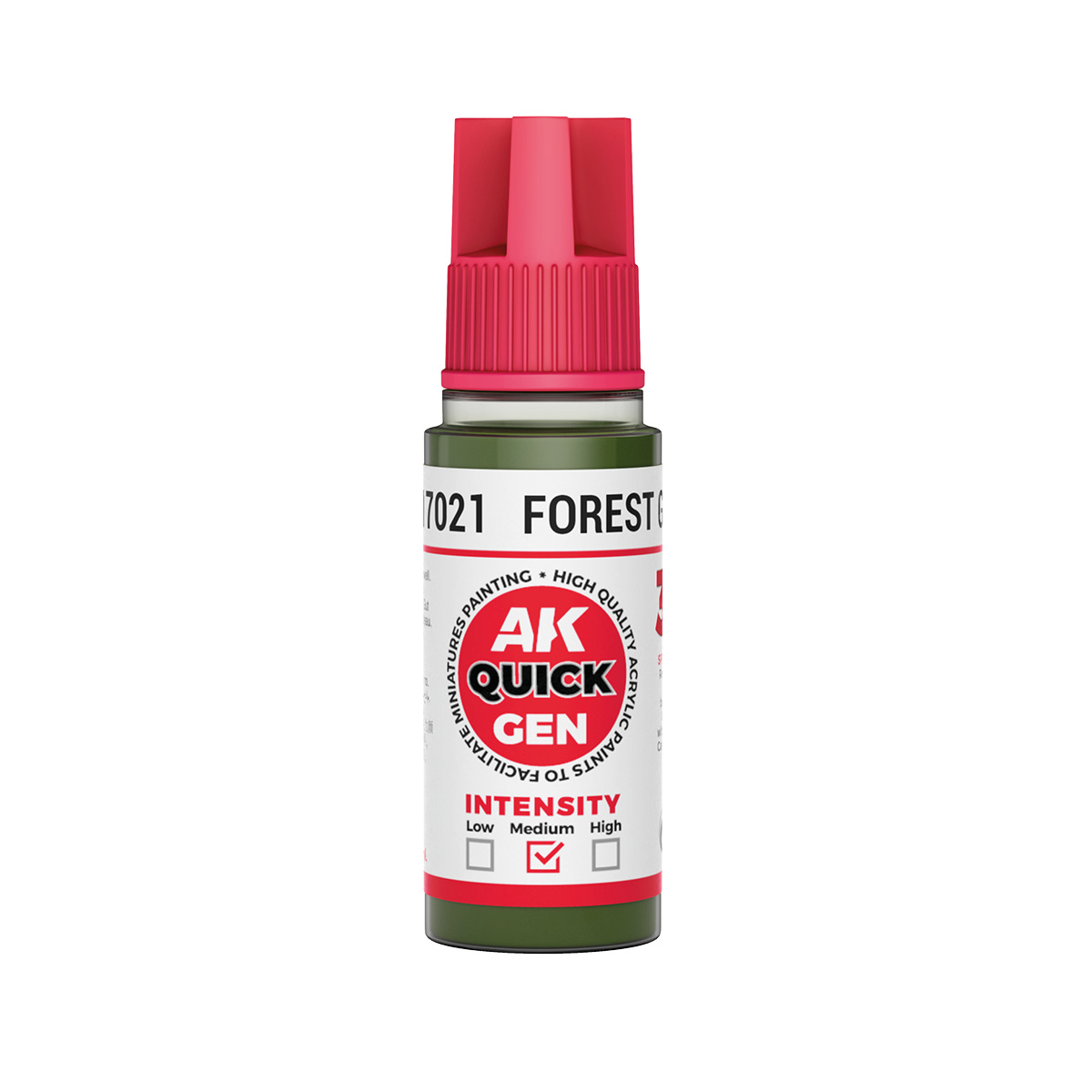 AK17021 AK Interactive Краска акриловая QUICK GEN - Лесной зелёный / FOREST GREEN
