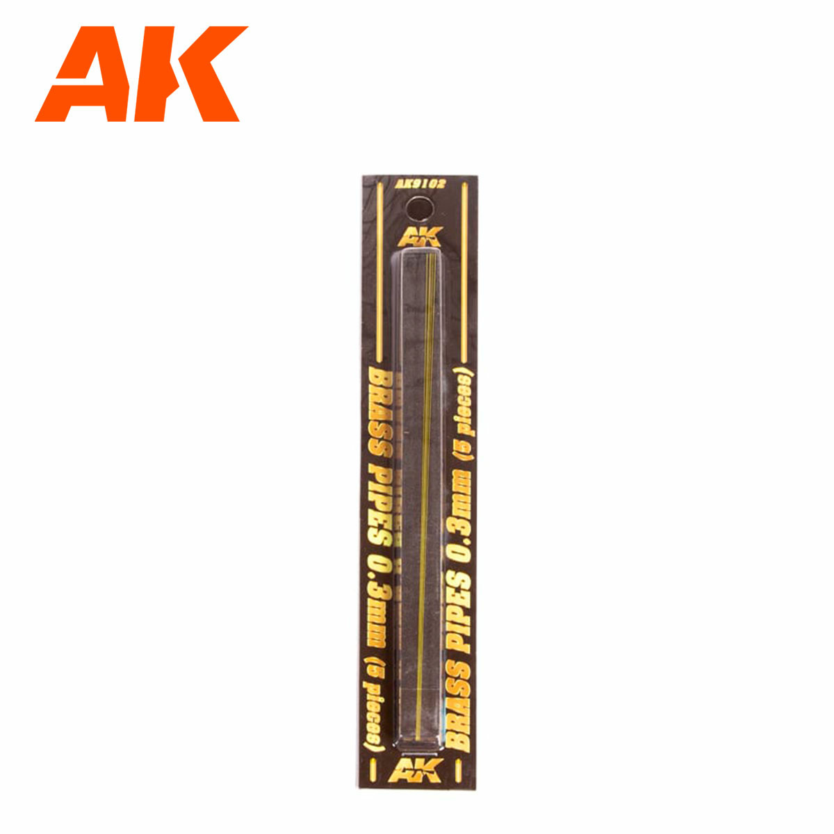 AK9102 AK Interactive Brass Tubes 0.3mm, 5 pcs.