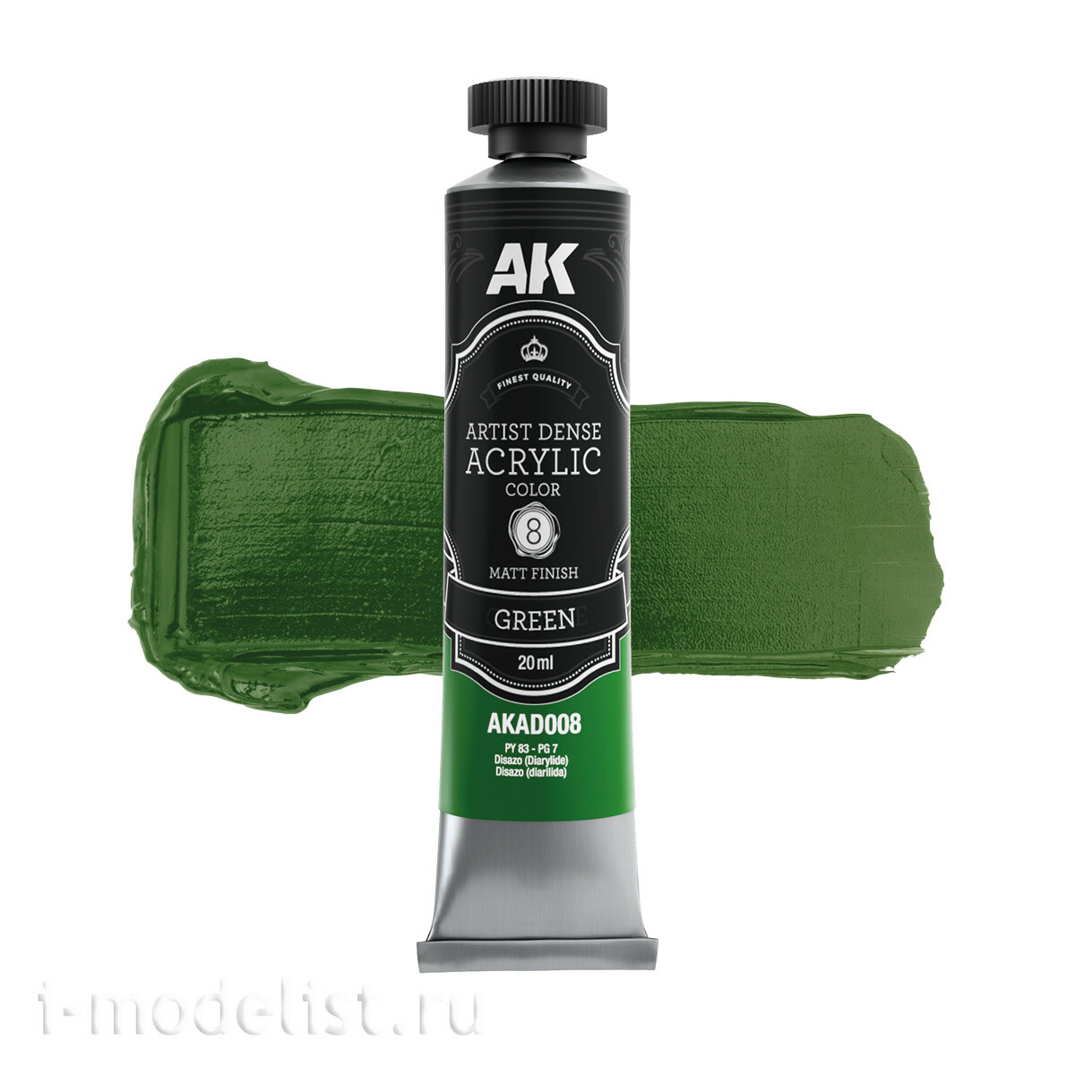 AKAD109 AK Interactive Набор красок зелёных цветов – хуtoжественный плfromный акрил / Green Color Set – Artistic Dense Acrylic Color