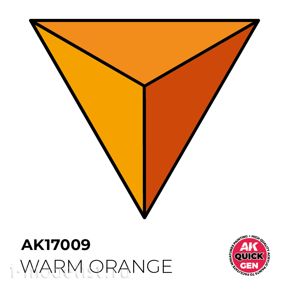 AK17009 AK Interactive Краска акриловая QUICK GEN - Тёплый оранжевый / WARM ORANGE