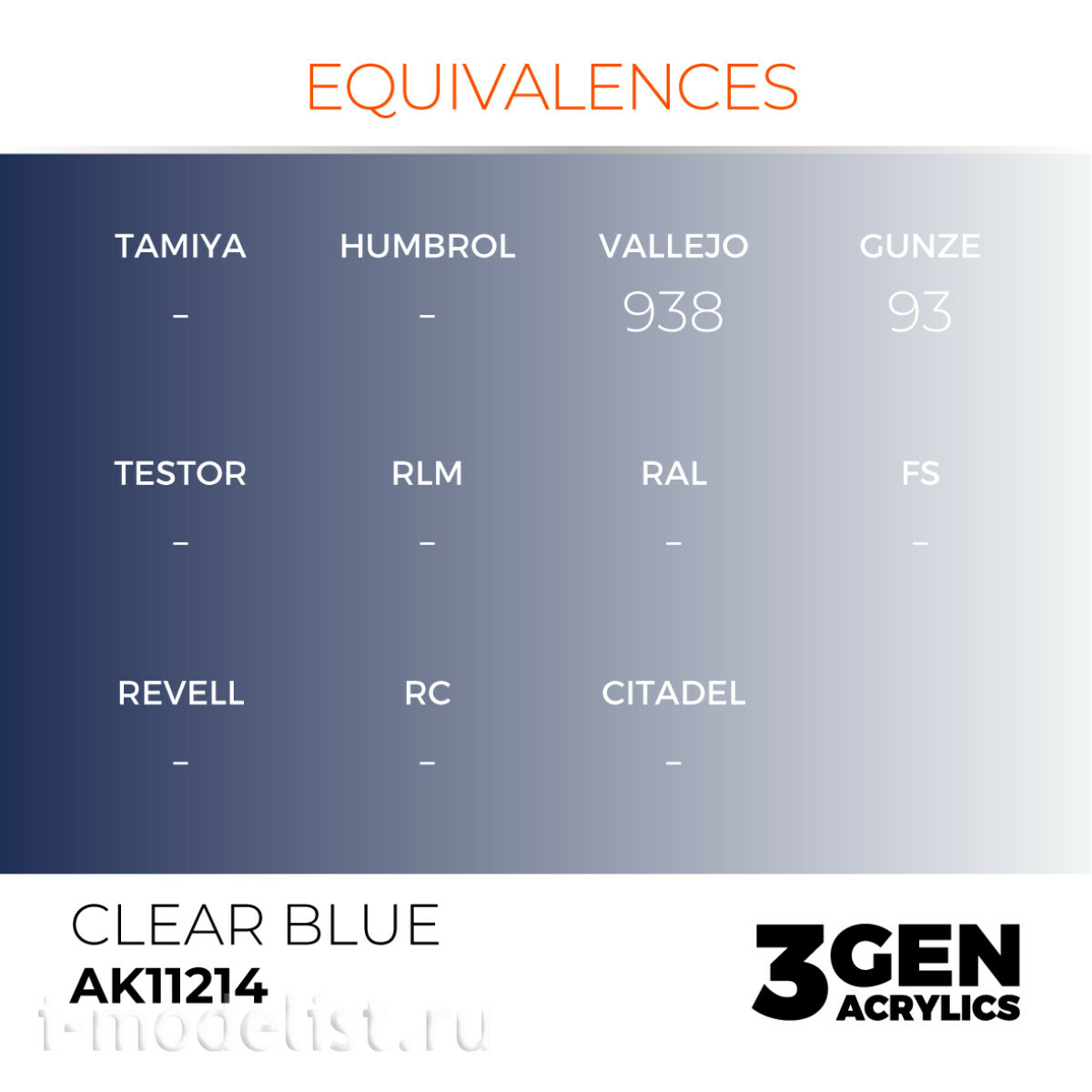 AK11214 AK Interactive CLEAR BLUE – STANDARD