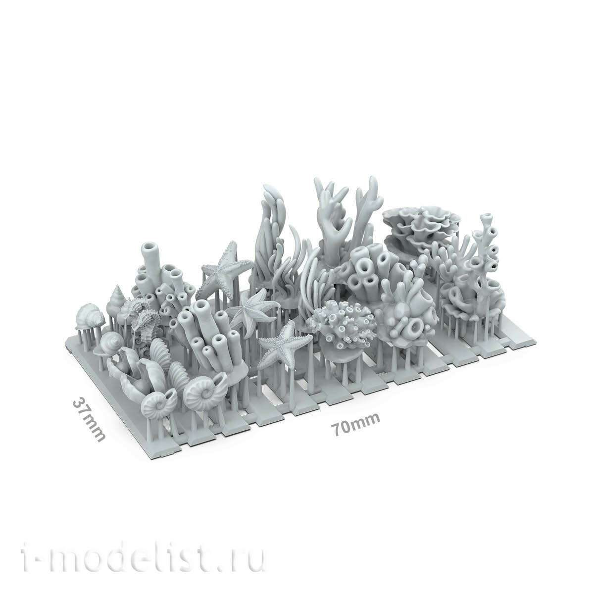 AKBIT0040 AK Interactive 3D-печать BASING BITS Коралл и морские воtoросли / Coral and Seaweed