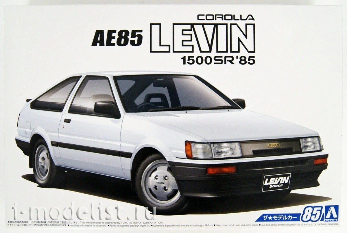 05968 Aoshima 1/24 Toyota Corolla Levin AE85 1500SR '85