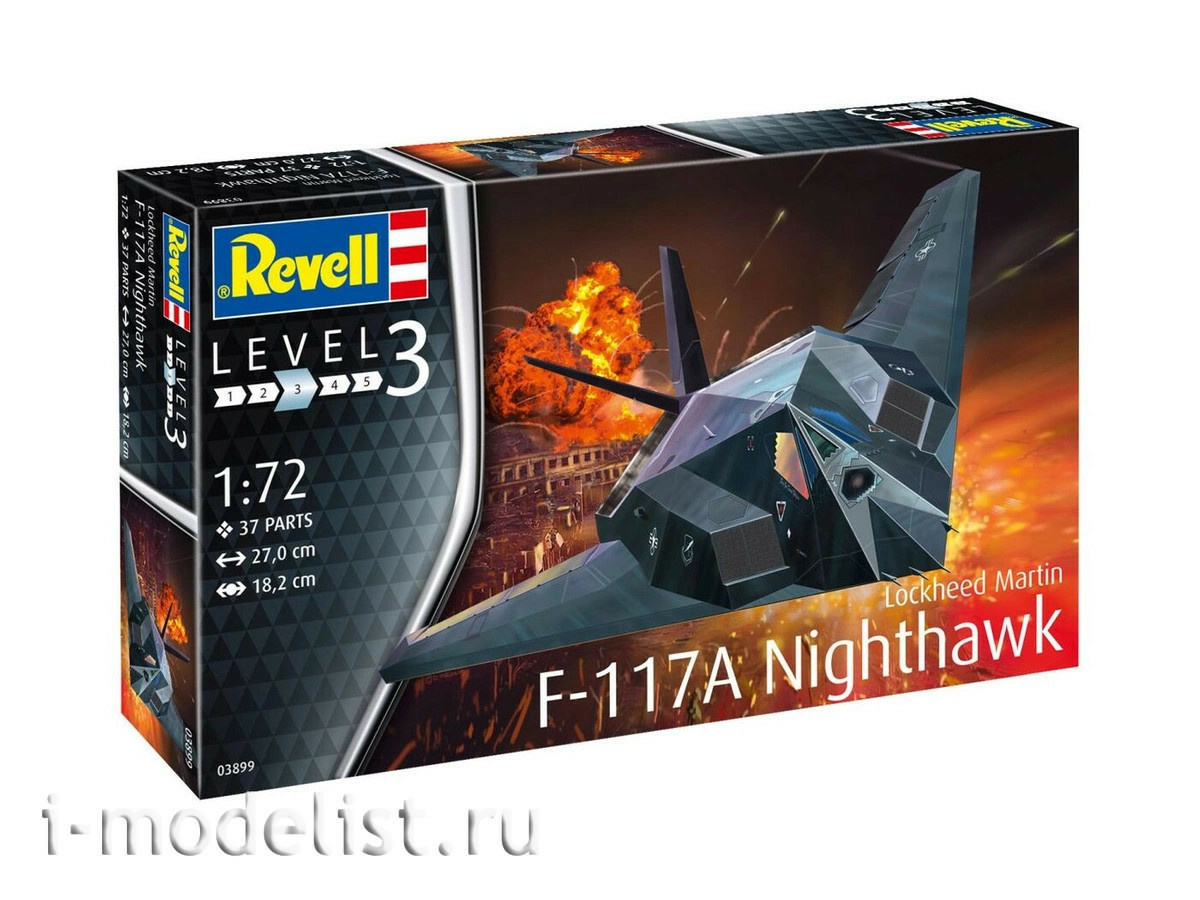 03899 Revell 1/72 f-117 Stealth Fighter Strike aircraft