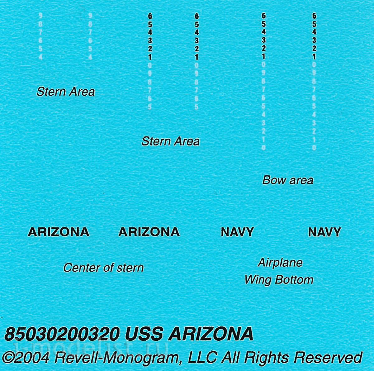 10302 Revell 1/426 Pennsylvania-class battleship USS Arizona