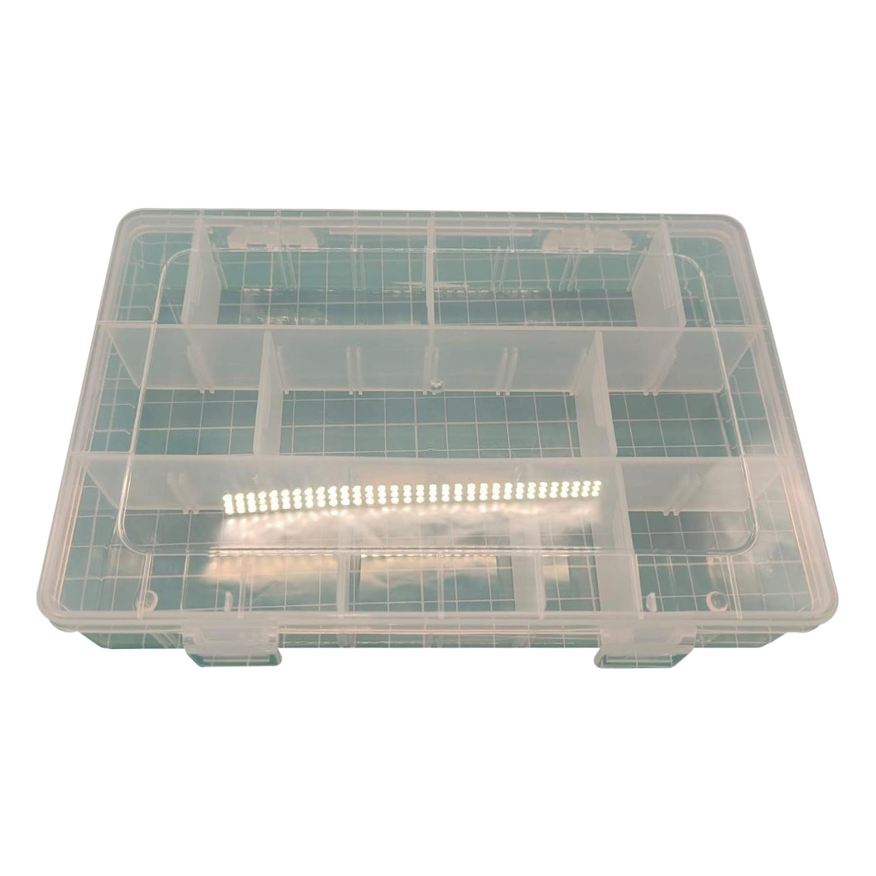 MW-BOX05 MANWAH Прозрачный пластиковый ящик (с 24 ячейками) 19х12.5х4 см