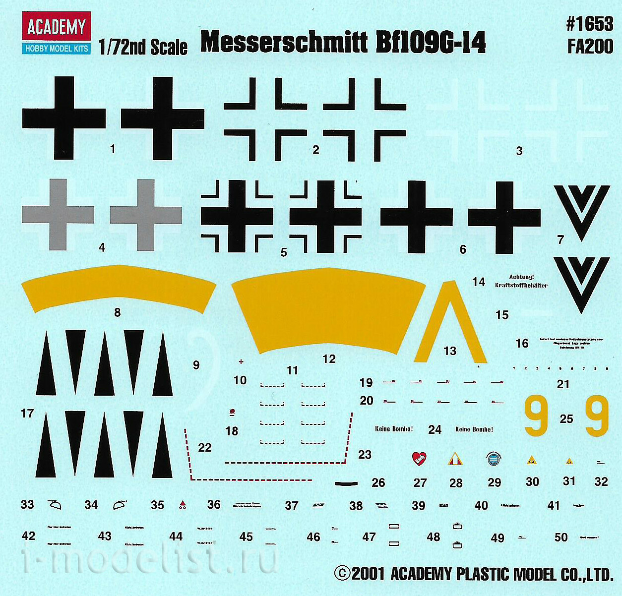 12454 Academy 1/72 Bf 109G-14 Messerschmitt