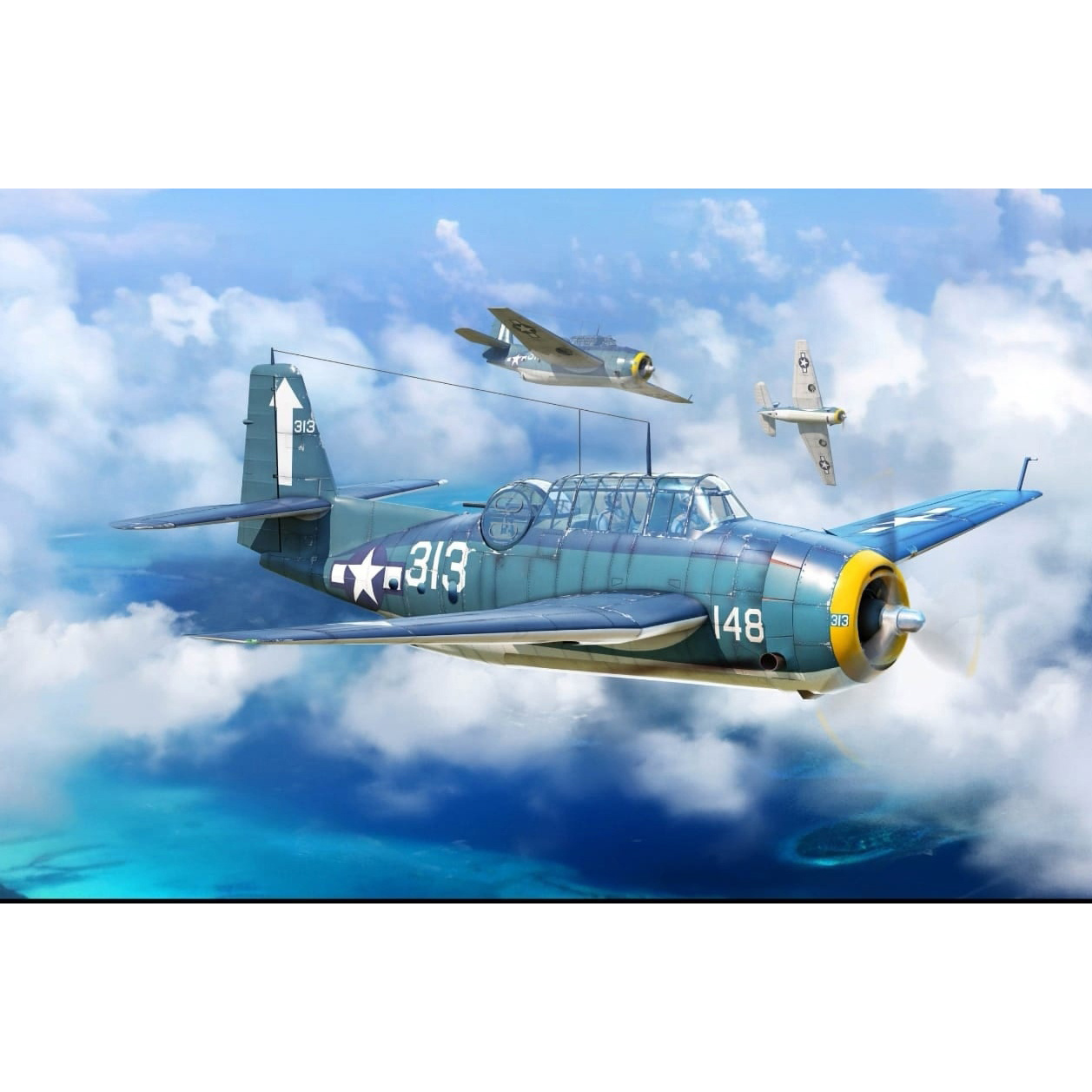 87274 HobbyBoss 1/72 Американский торпеtoносец Grumman TBM-3 Avenger