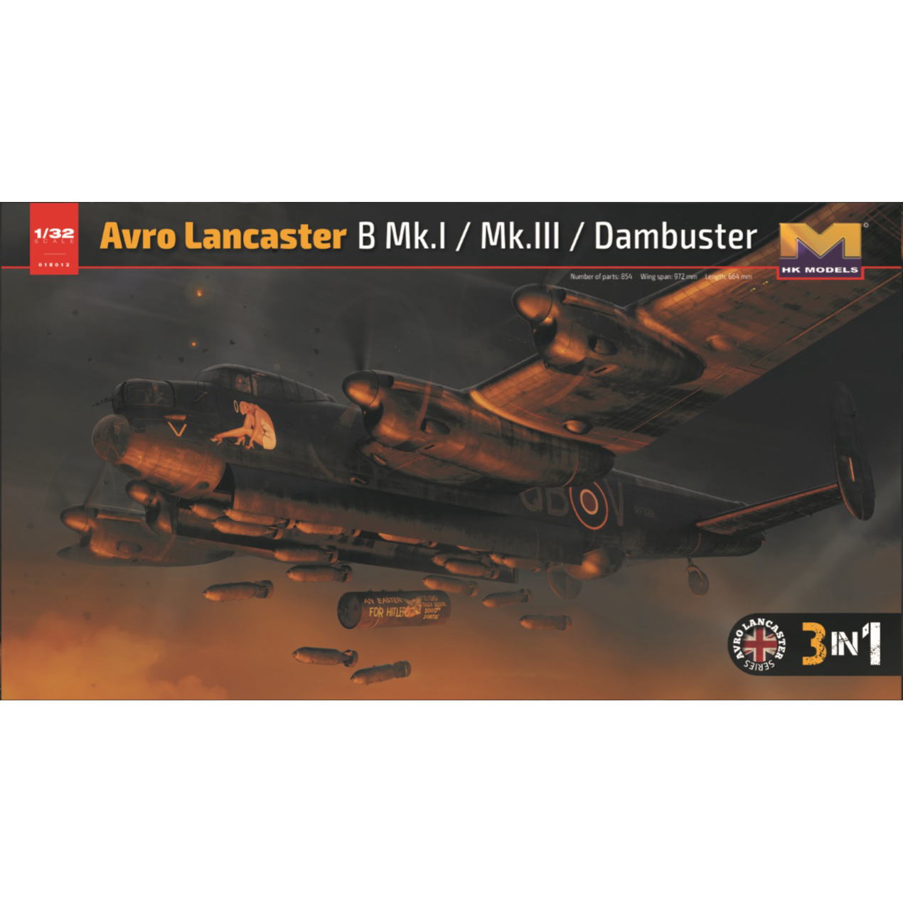 01E012 HK Models 1/32 Avro Lancaster B Mk.I Limited Edition Merit Exclusive Bomber