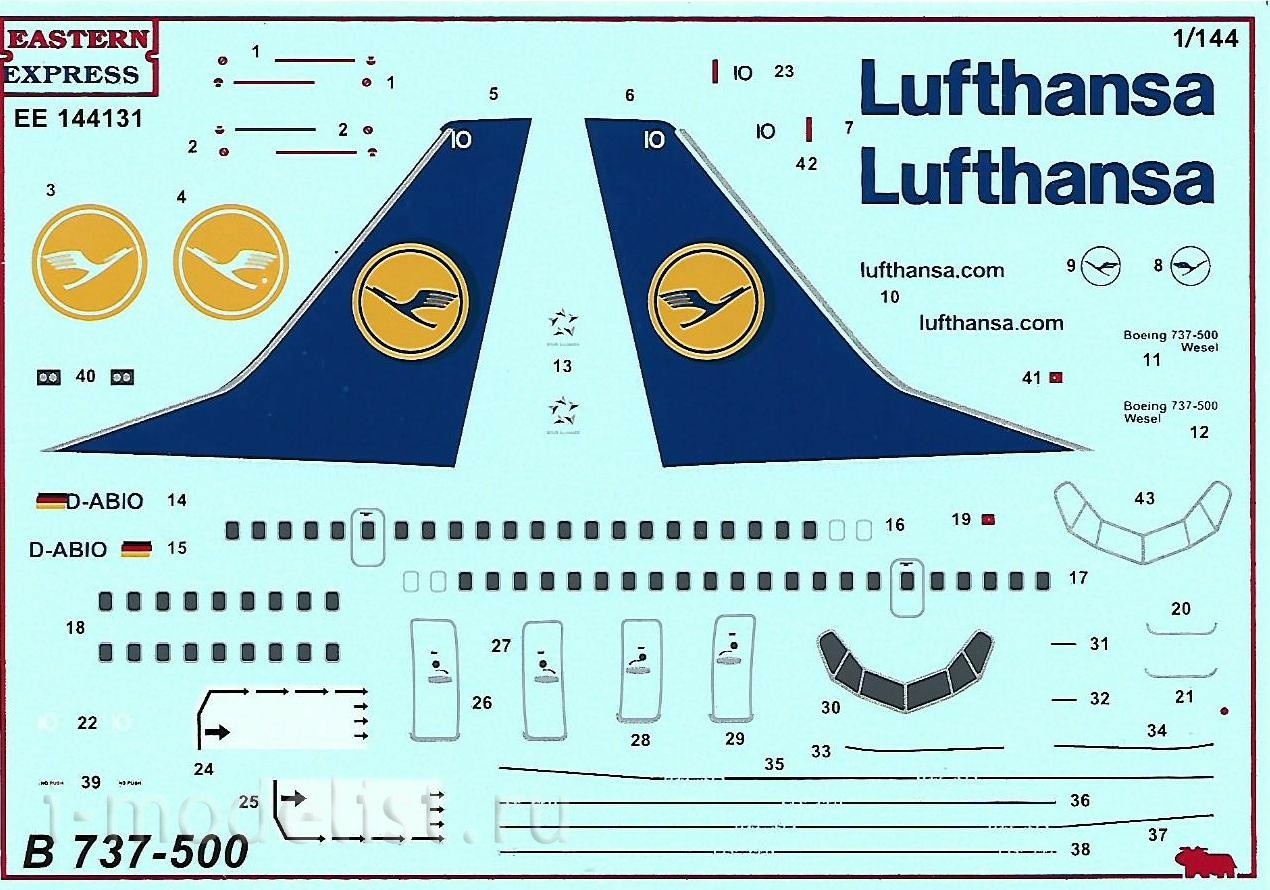 144131 Orient Express 1/144 airliner 735-500 Lufthansa