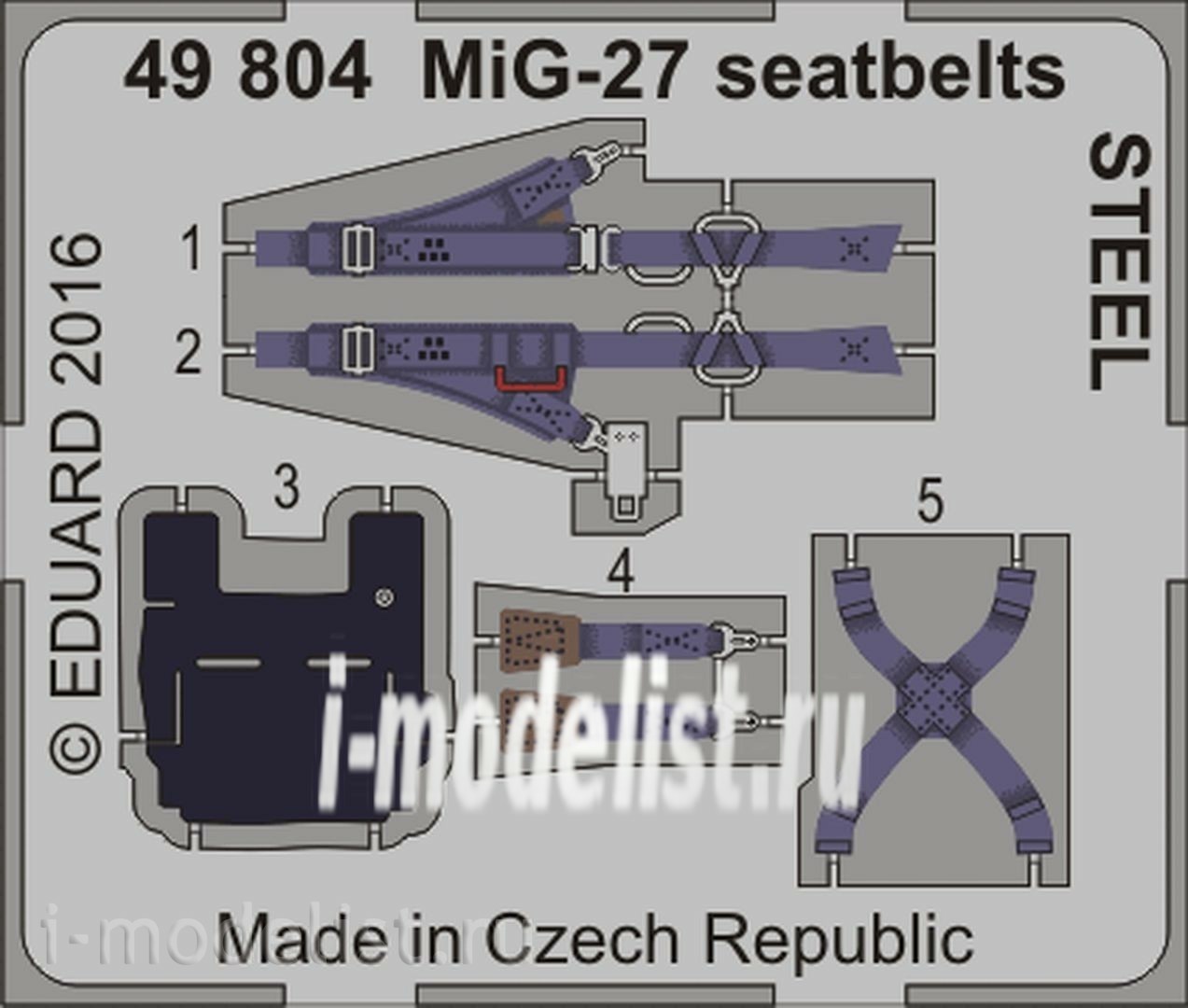 49804 Eduard 1/48 photo-etched for the MiG-27 STEEL straps