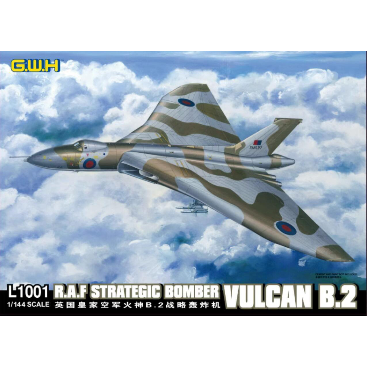 L1001 Great Wall Hobby 1/144 Стратегический бомбардировщик ВВС Великобритании Vulcan B.2