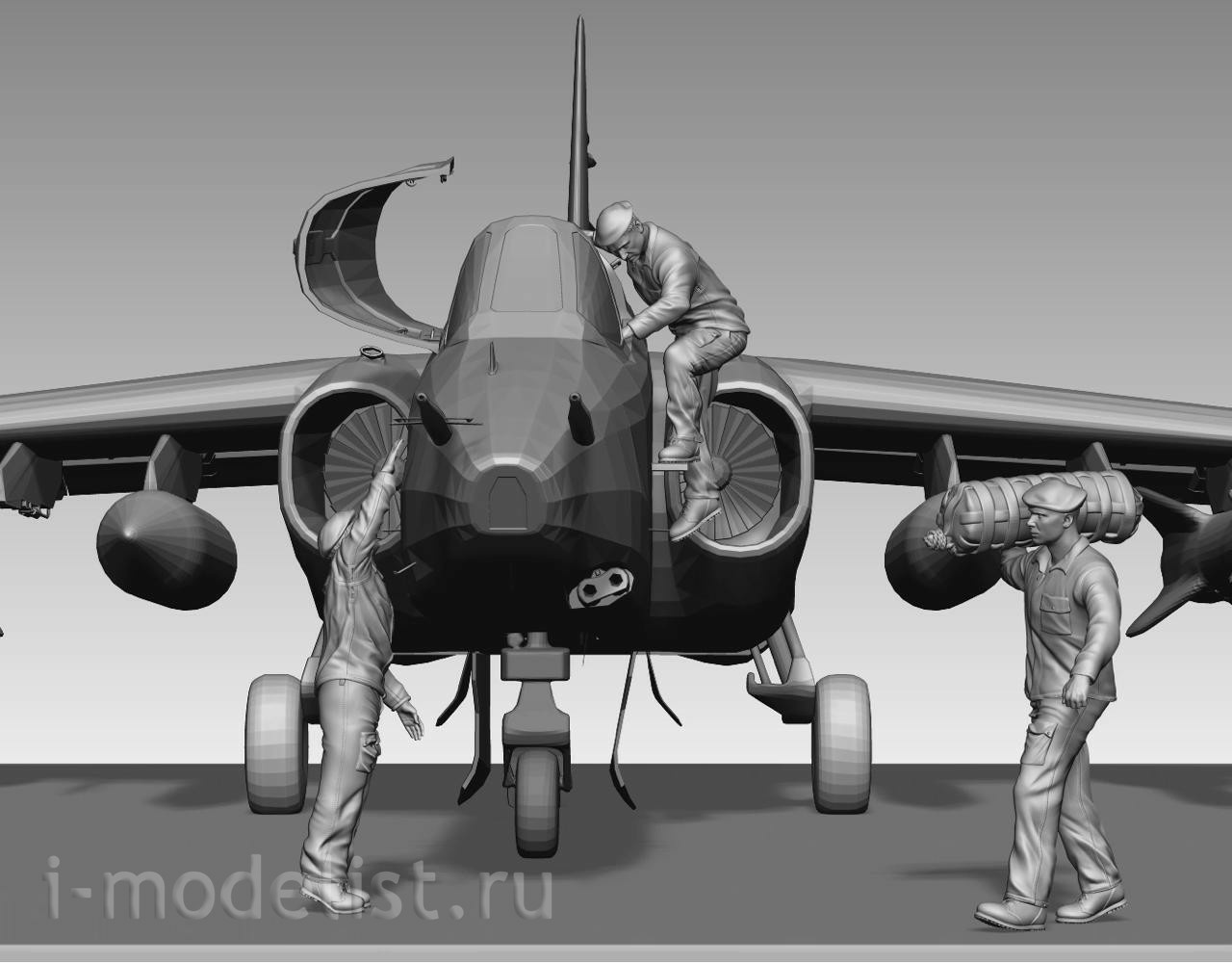 Im48009 Imodelist 1/48 Figure of technician No. 1 - work in the cabin. For the model, the Soviet Su-25 attack aircraft of the Zvezda company