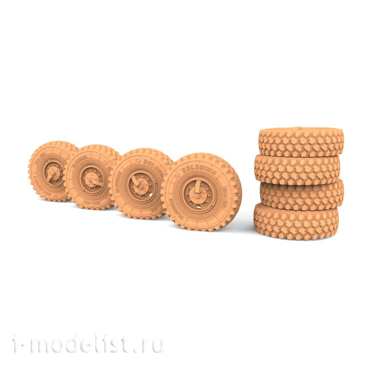 MM72009 My model 1/72 Belshin Wheels 9 pcs., with load + anti-aircraft machine gun 2A38M)