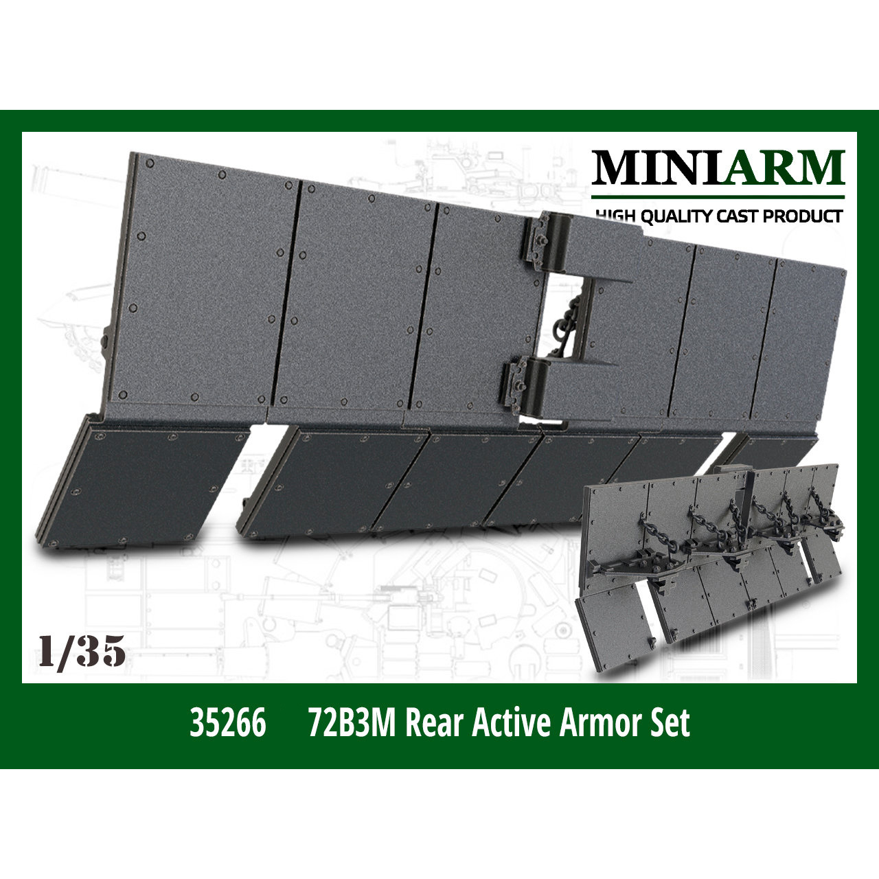 35266 Miniarm 1/35 Aft Armor Set for T-72B3M Tank