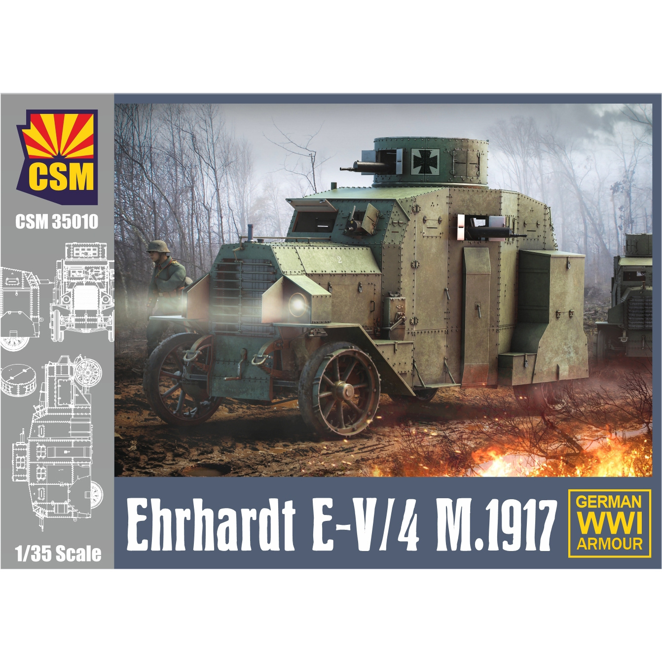 CSM35010 Copper State Models 1/35 Notмецкий бронеавтомобиль Ehrhardt M.1917