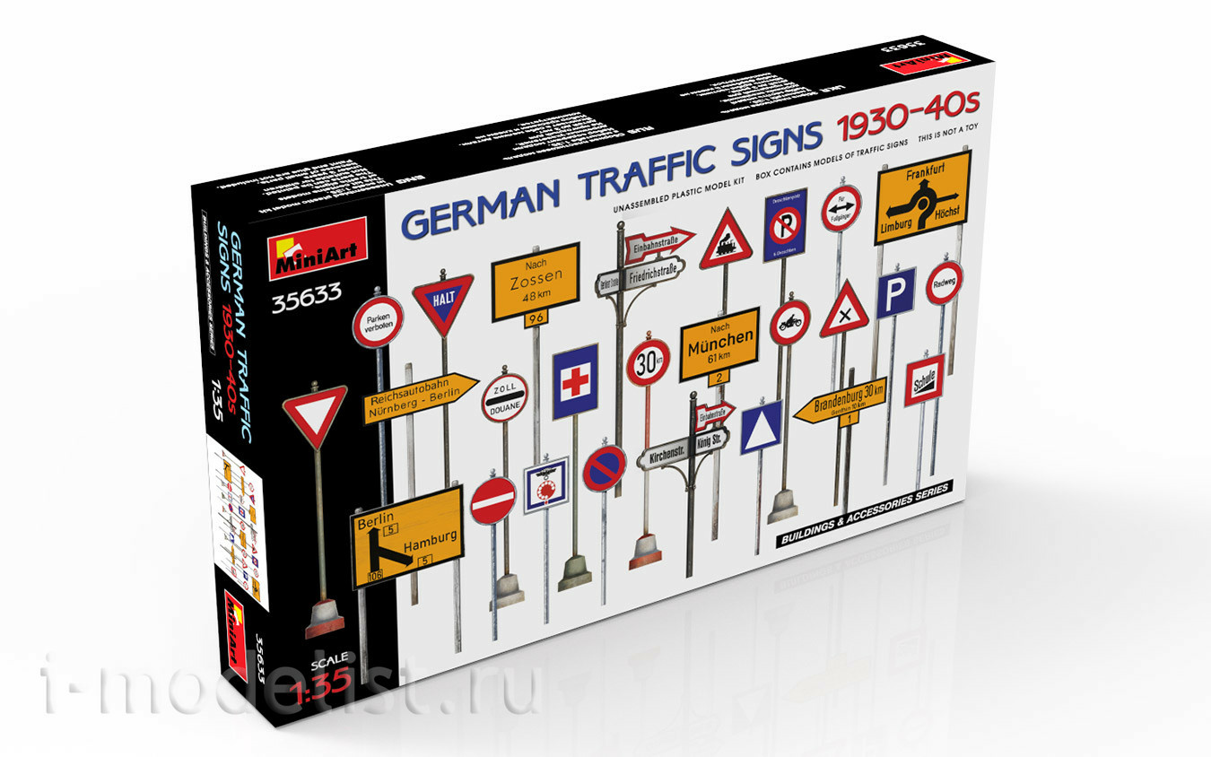 35633 MiniArt 1/35 Road signs. Germany of the 1930s-40s.