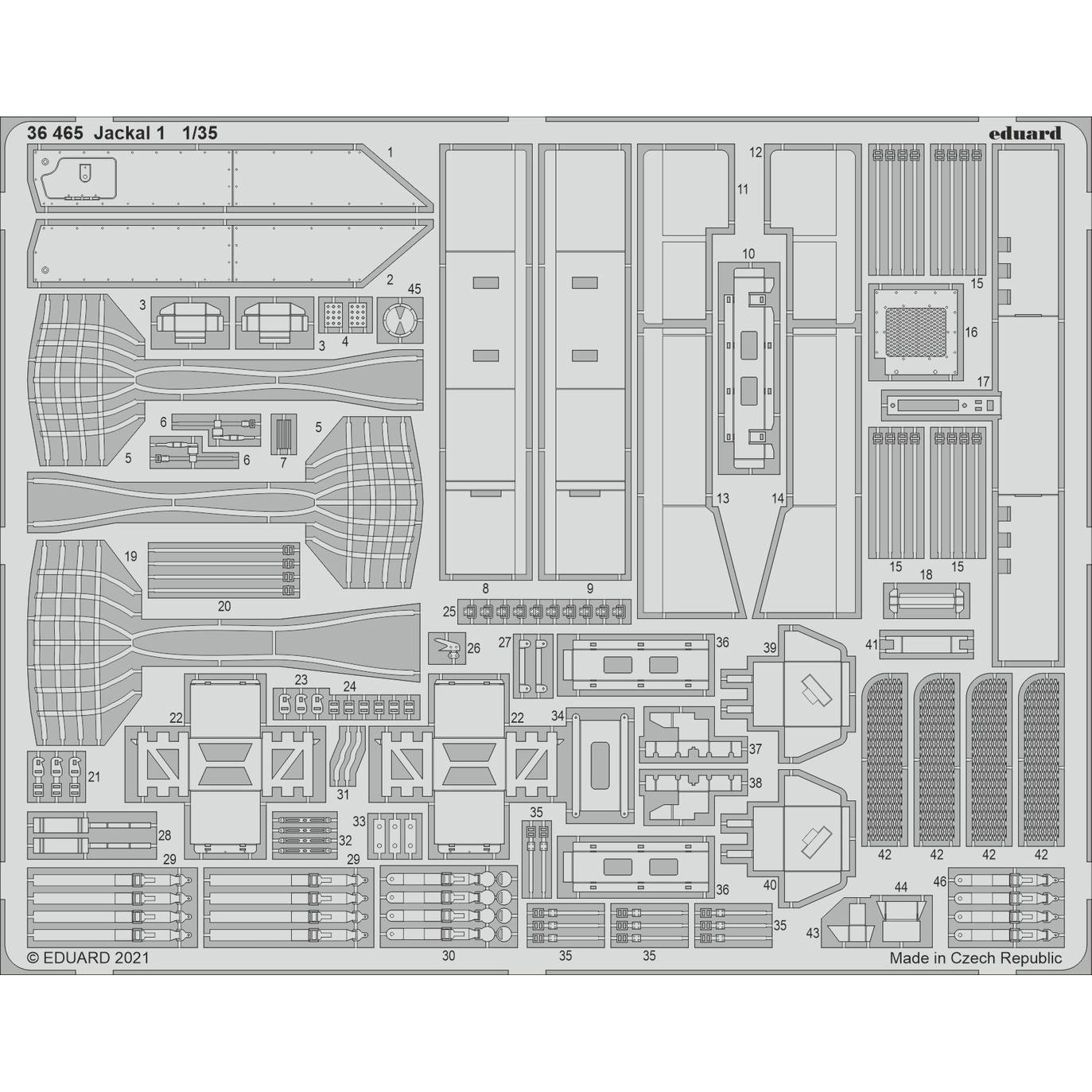 36465 Eduard 1/35 Photo Etching for Jackal 1