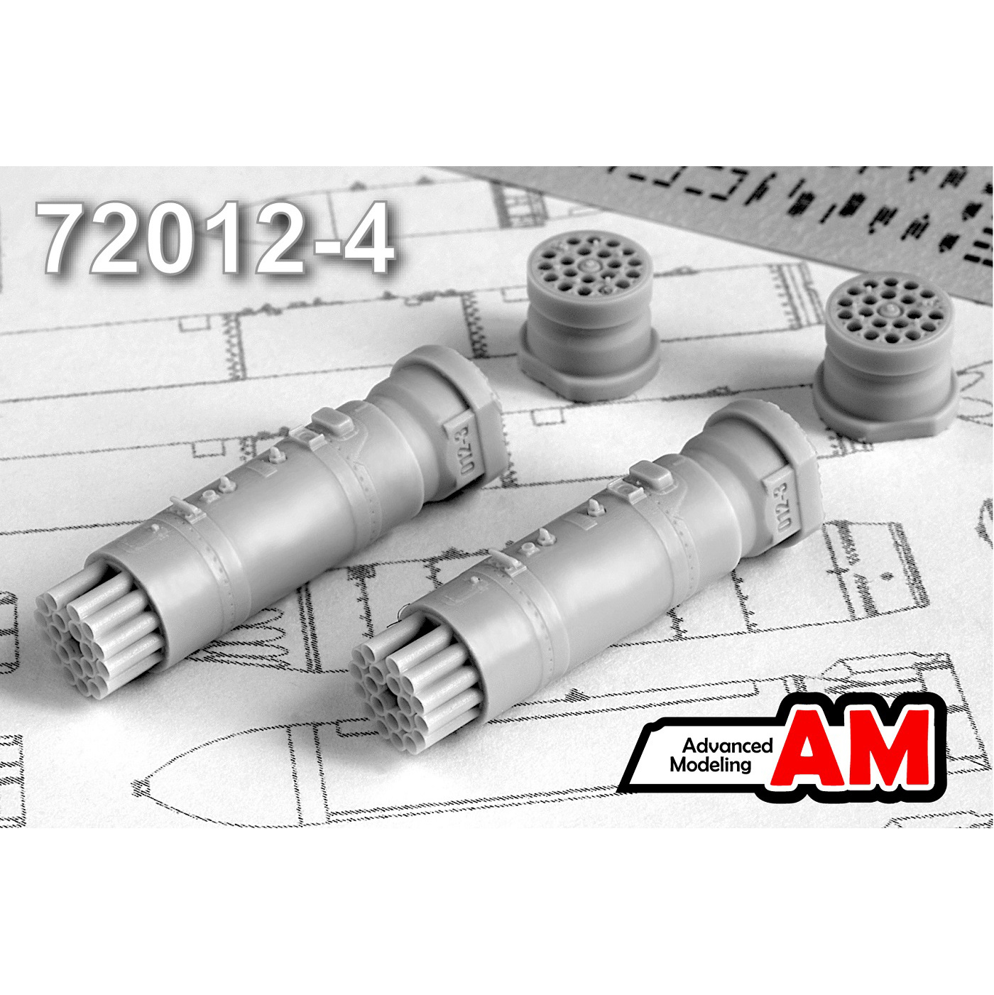 AMC72012-4 Advanced Modeling 1/72 B-8B20-A NAR Unit (2 pcs.) / Unguided Missile Unit