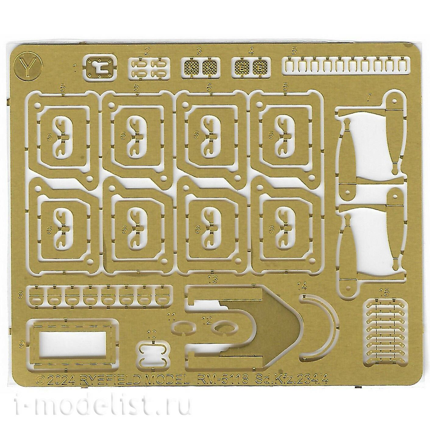 RM-5118 Rye Field Model 1/35 Notмецкий бронеавтомобиль Sd.Kfz.234/4 Pz.Spähwagen с полным интерьером