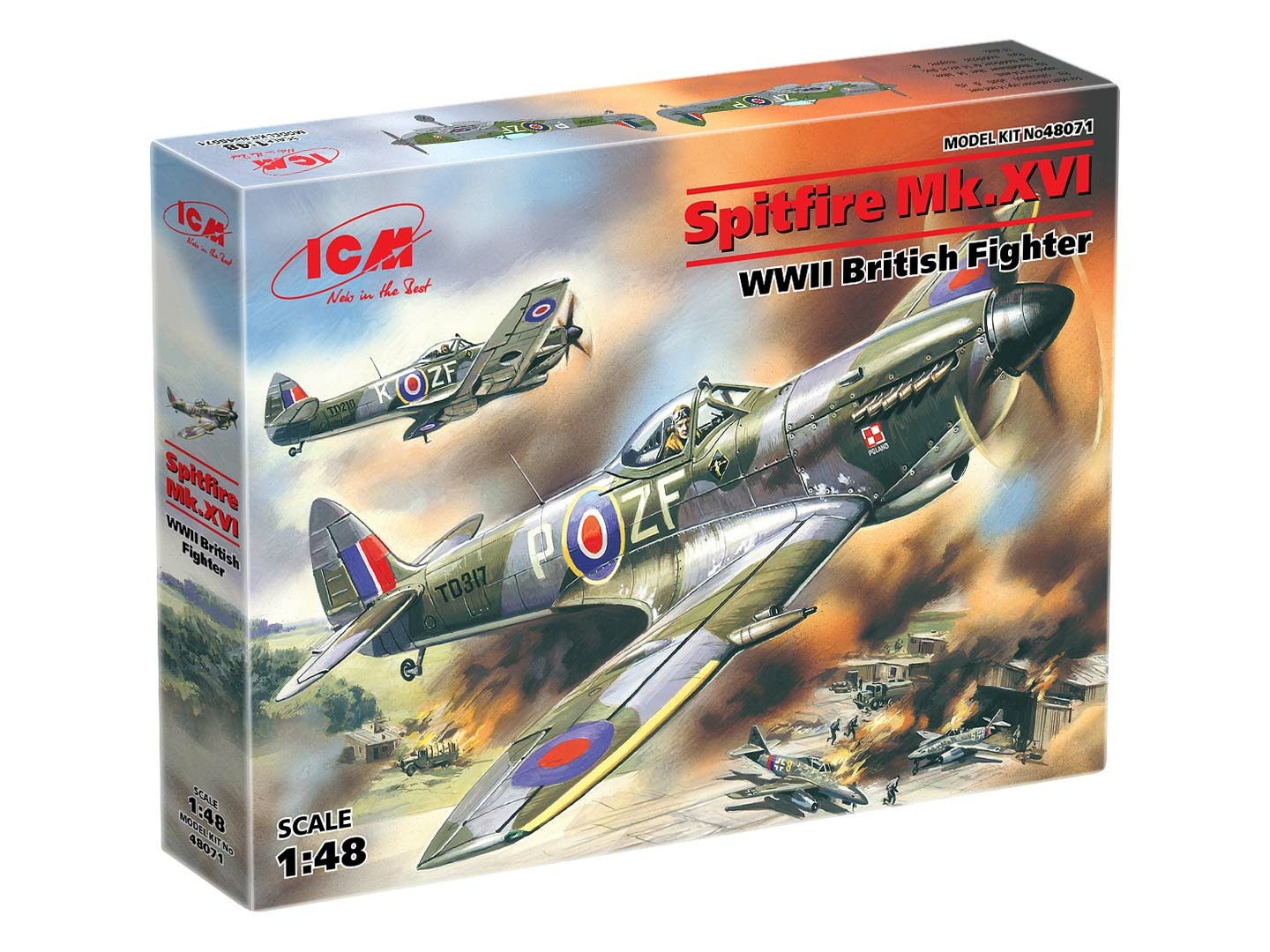 48071 ICM 1/48 Spitfire MK XVI, British air force