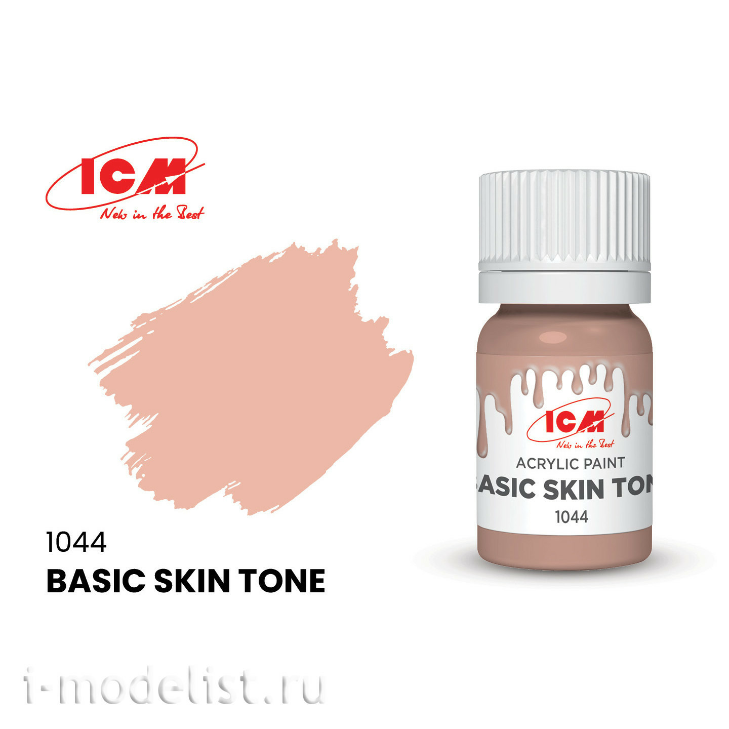 C1044 ICM Paint for creativity, 12 ml, color Basic skin Tone (Basic Skin Tone)																
