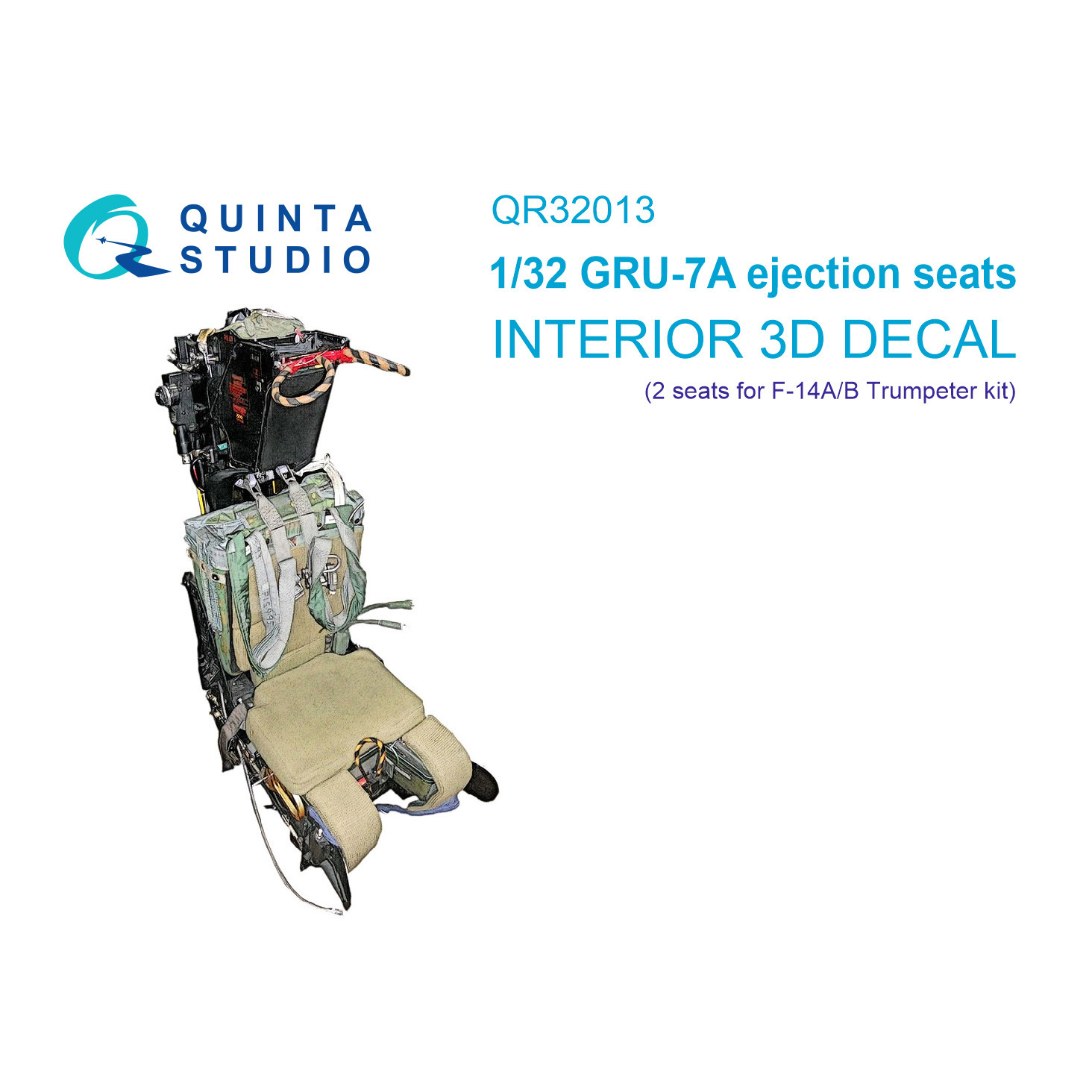 QR32013 Quinta Studio 1/32 Ejection seats GRU-7A (2 pcs), for F-14A/B (Trumpeter)