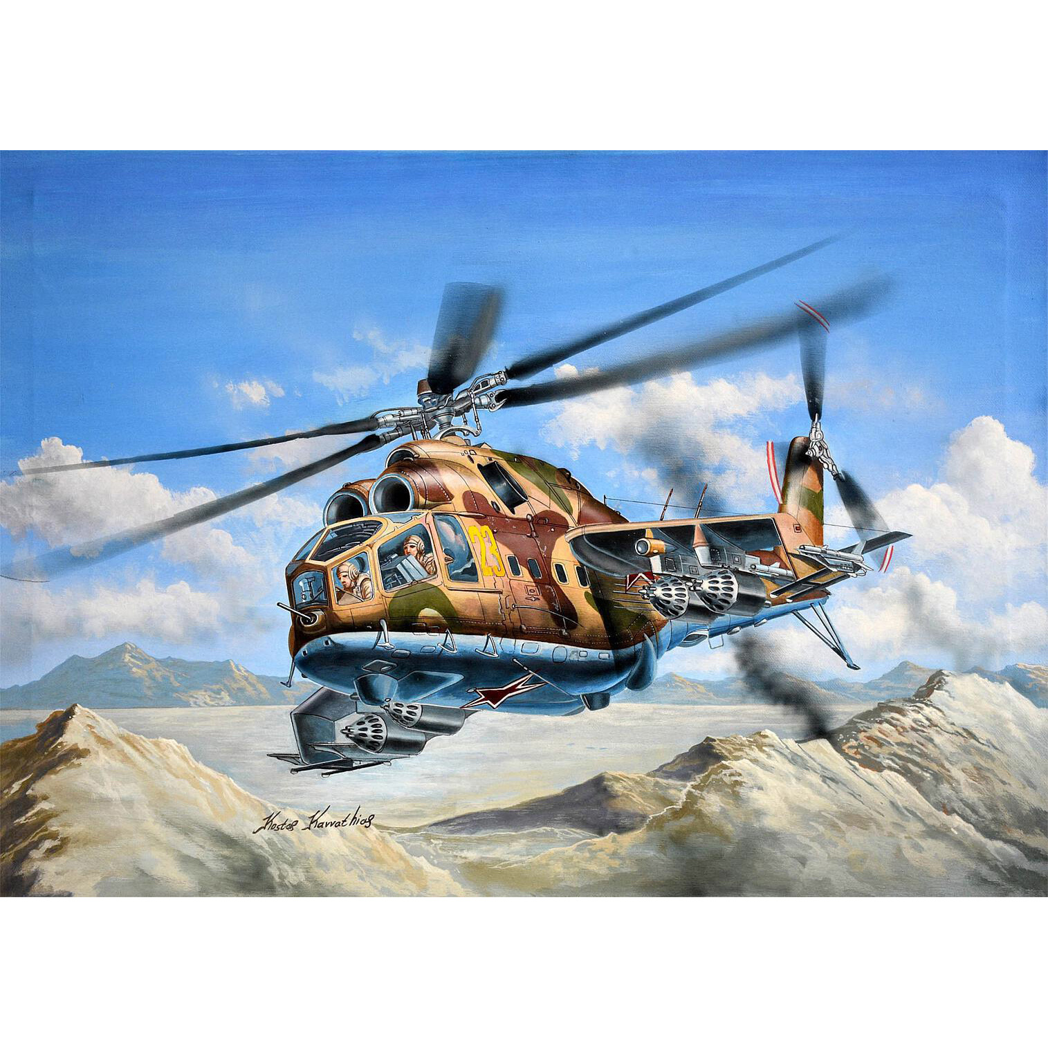 05828 Т$ач 1/48 Российский ударный вертолёт Mu-24А Hind-B