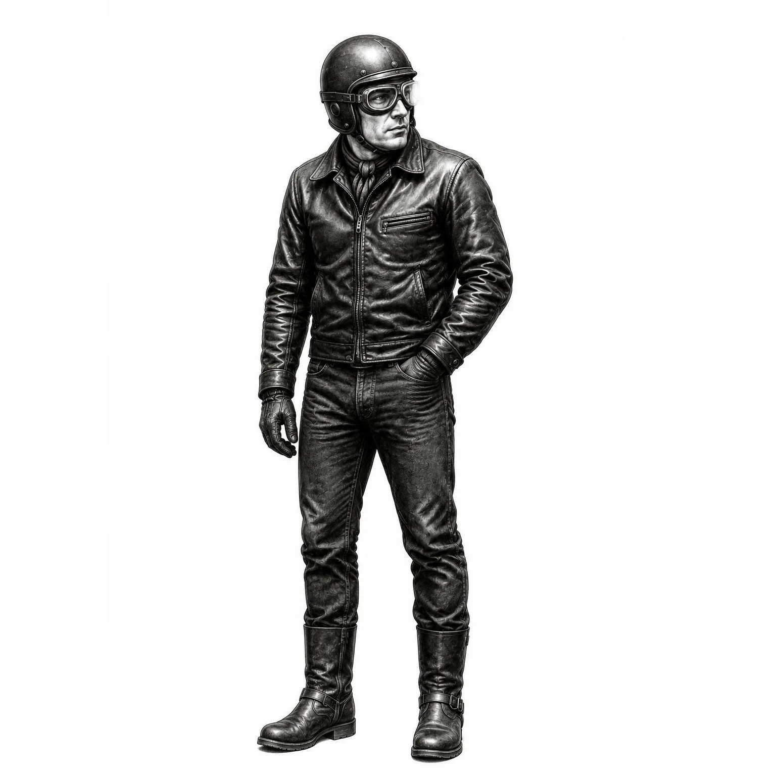 DMS-35296 ДМС 1/35 Фигурка Мfromоциклист (1930-1980)