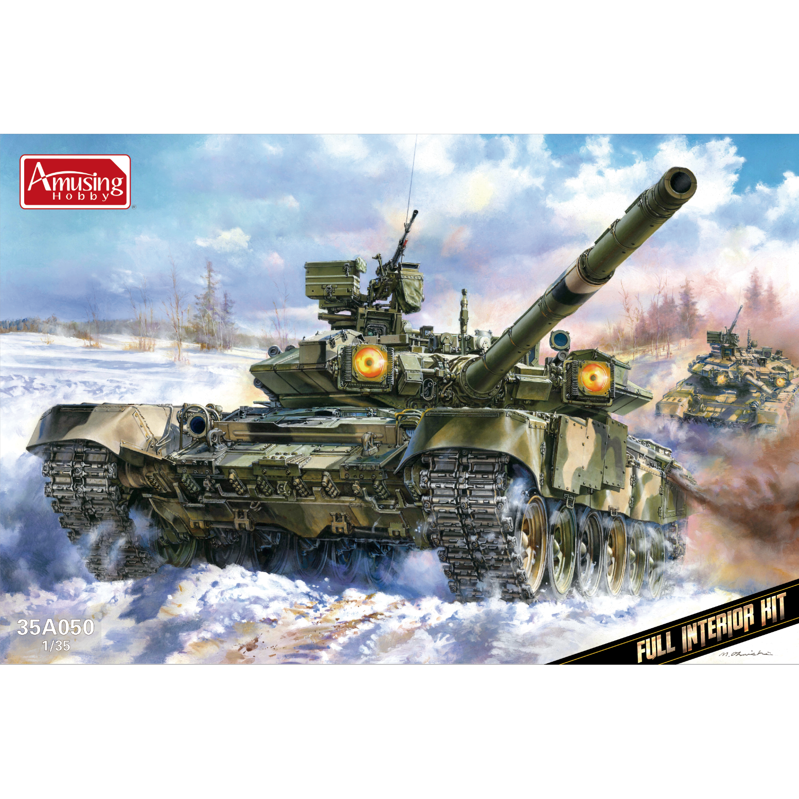 35A050 Amusing Hobby 1/35 Russian Tank 90 with Full Interior