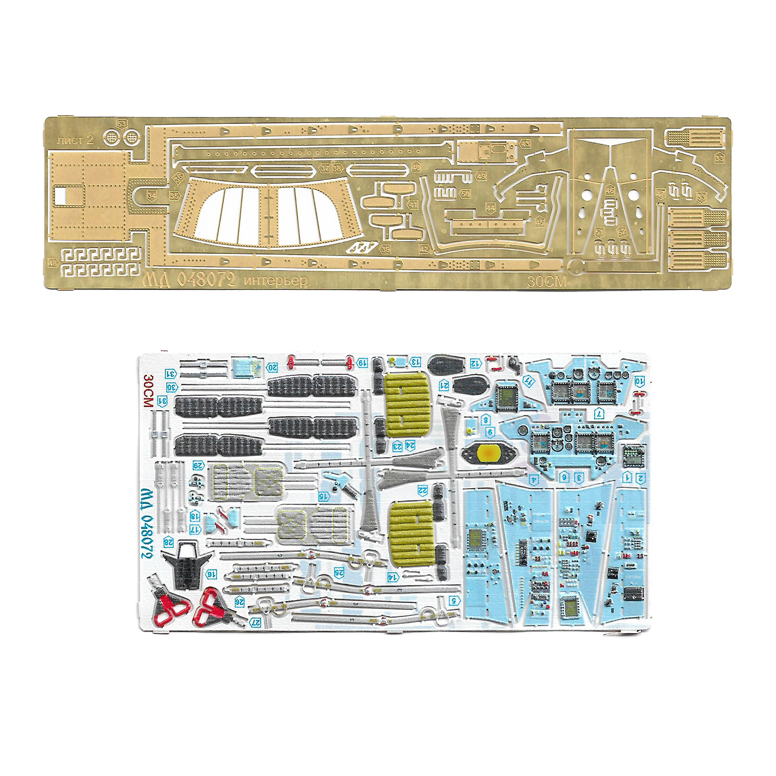 048072 Микродизайн 1/48 Набор фfromfromравления интерьера на С-30СМ (Zvezda)