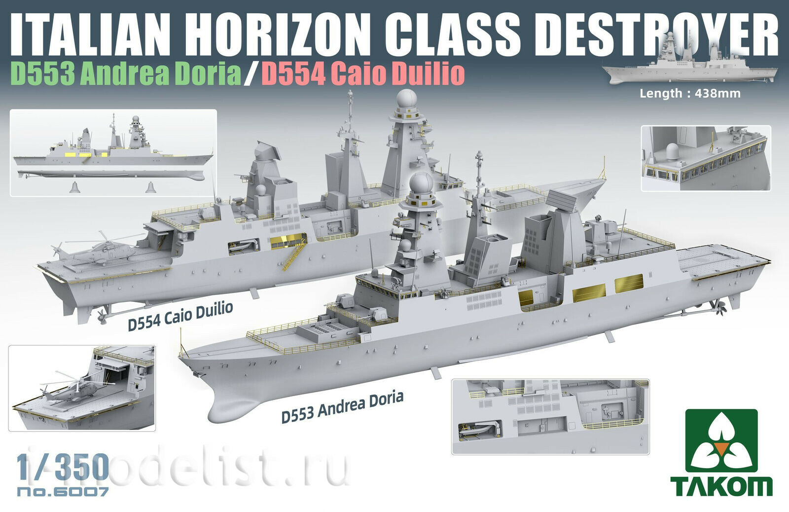 6007 Takom 1/350 Italian Horizon frigate