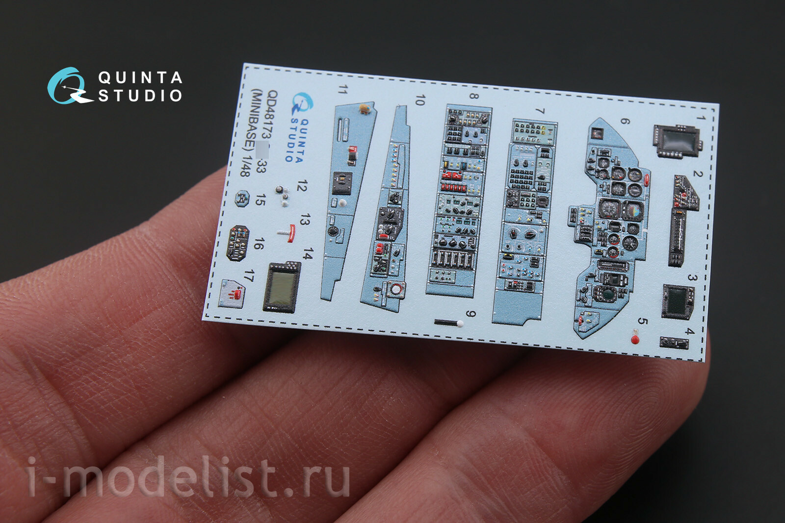 QD48173 Quinta Studio 1/48 3D Decal of the cabin interior Sukhoi-33 (for the Minibase model)
