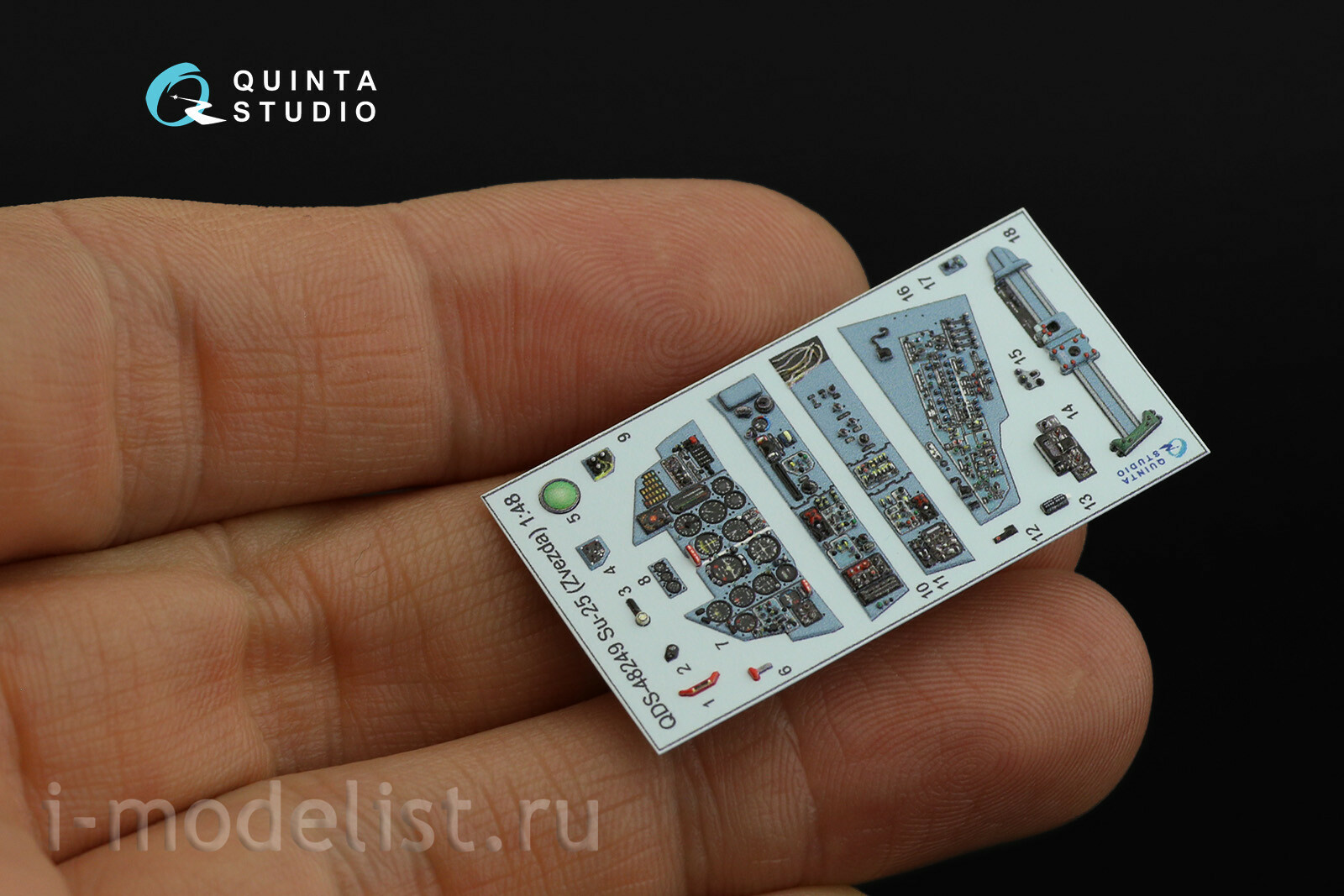 QDS-48249 Quinta Studio 1/48 3D dashboard decal for the model Soviet Su-25 attack aircraft of the Zvezda company