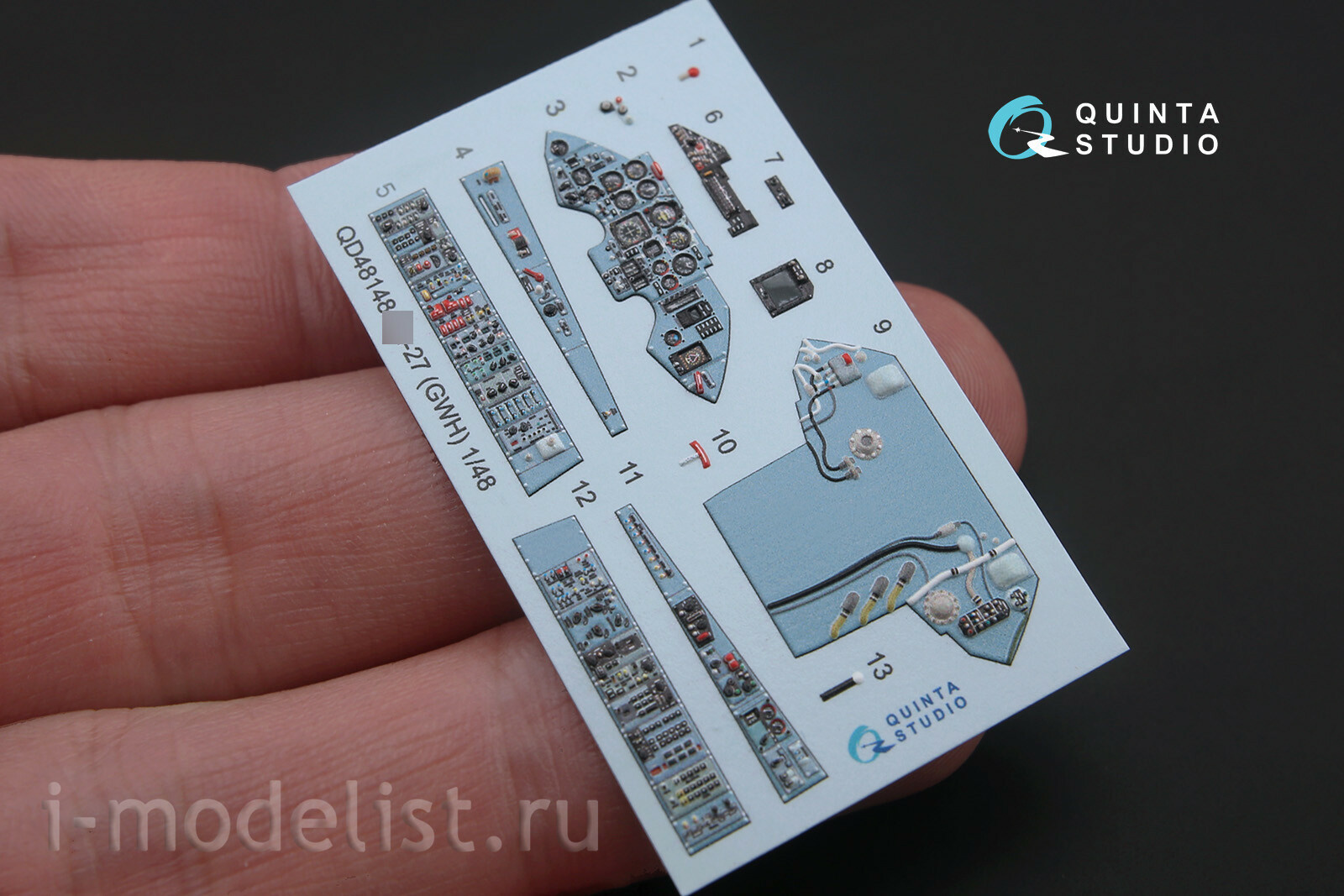 QD48148 Quinta Studio 1/48 3D Decal of the interior of the cabin Sukhoi-27 (for the GWH model)