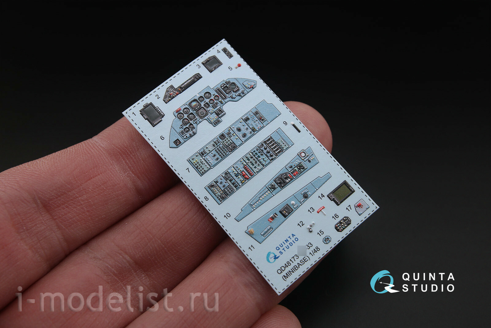 QD48173 Quinta Studio 1/48 3D Decal of the cabin interior Sukhoi-33 (for the Minibase model)