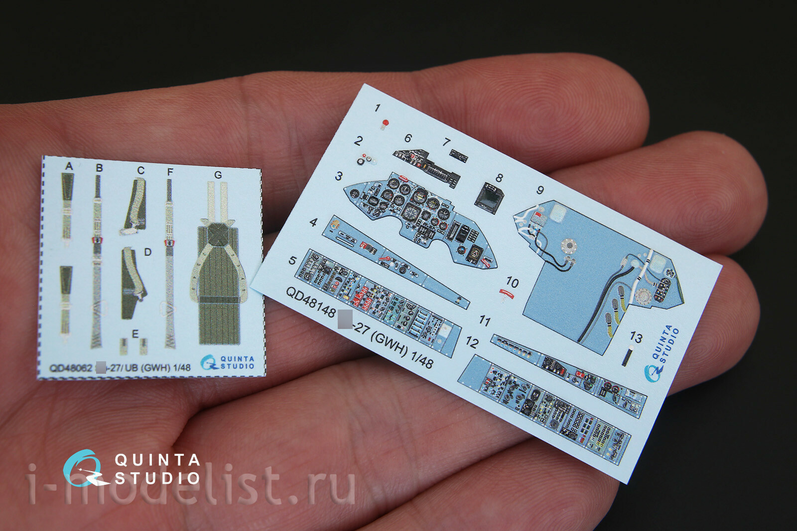 QD48148 Quinta Studio 1/48 3D Decal of the interior of the cabin Sukhoi-27 (for the GWH model)
