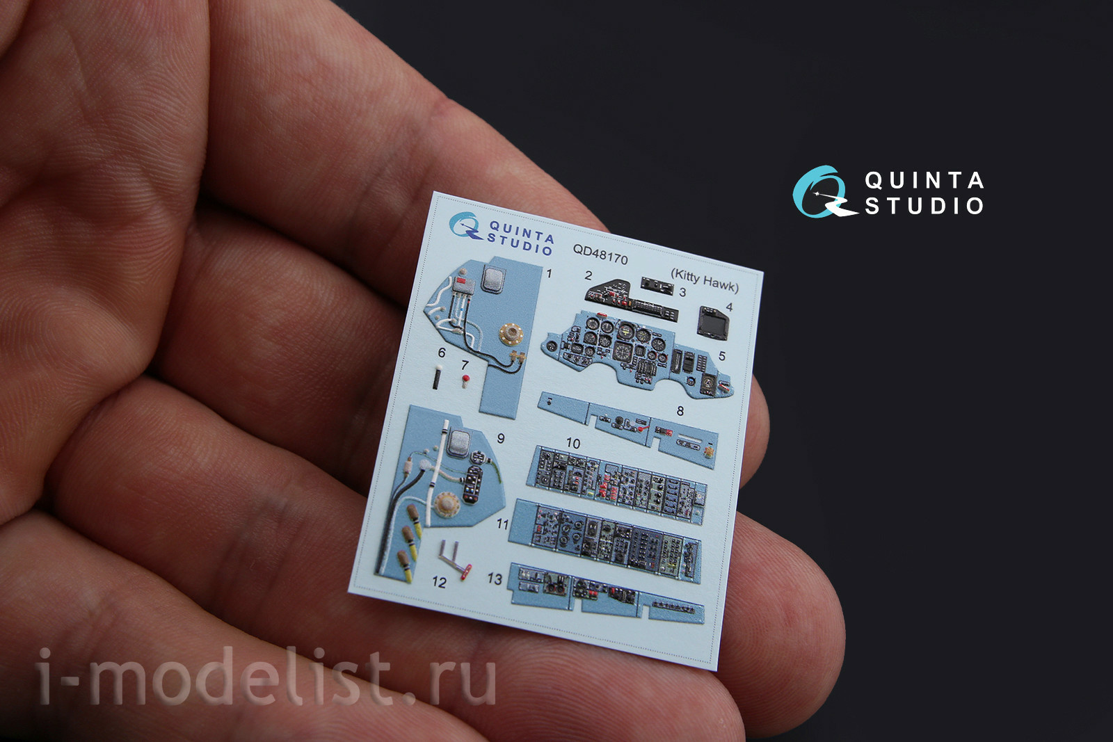 QD48170 Quinta Studio 1/48 3D Decal Cabin interior Sukhoi-27 (for KittyHawk model)
