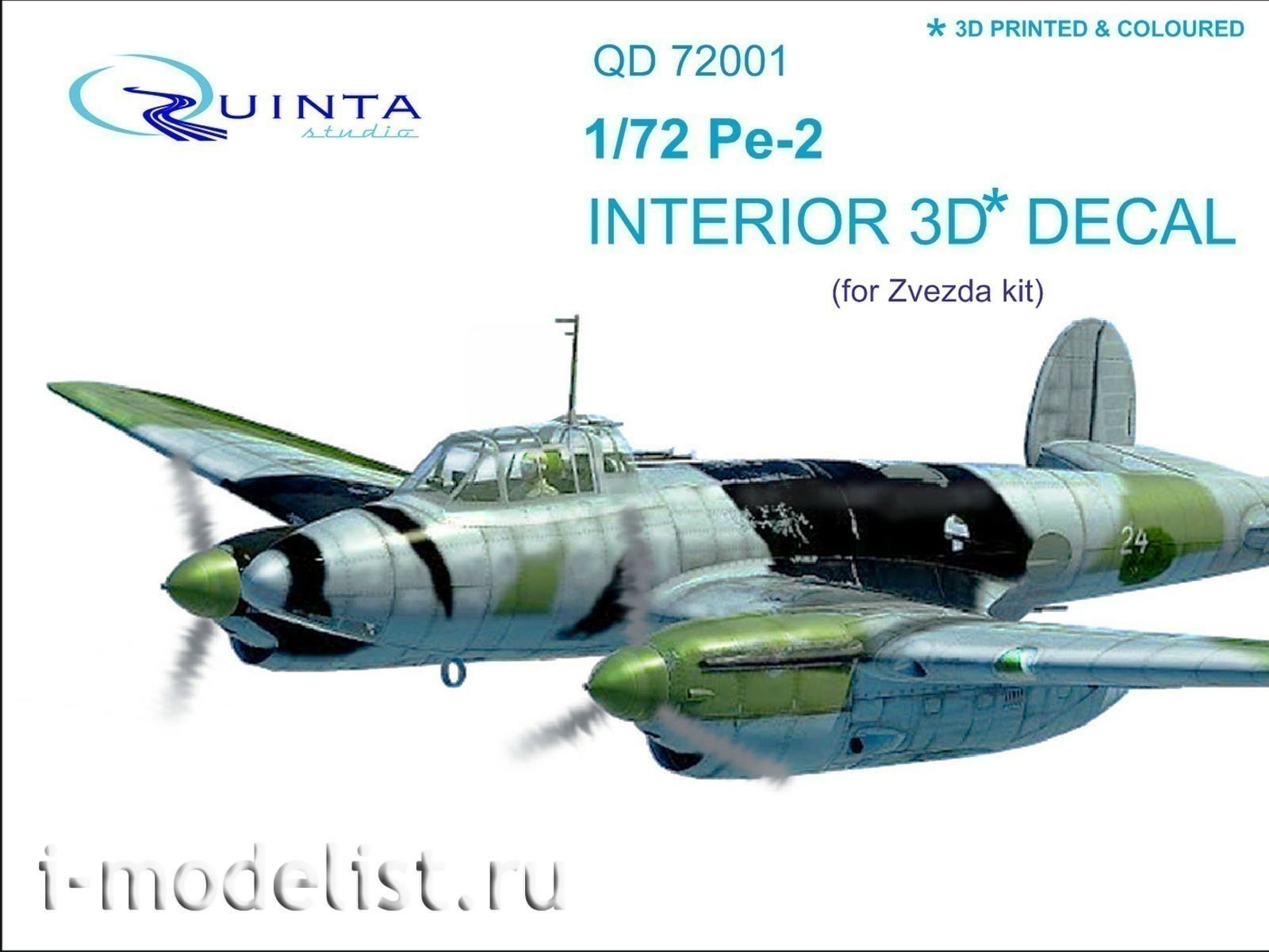Quinta studio's QD72007 1/72 Yak-130 3D-Printed & coloured Interior Zvezda
