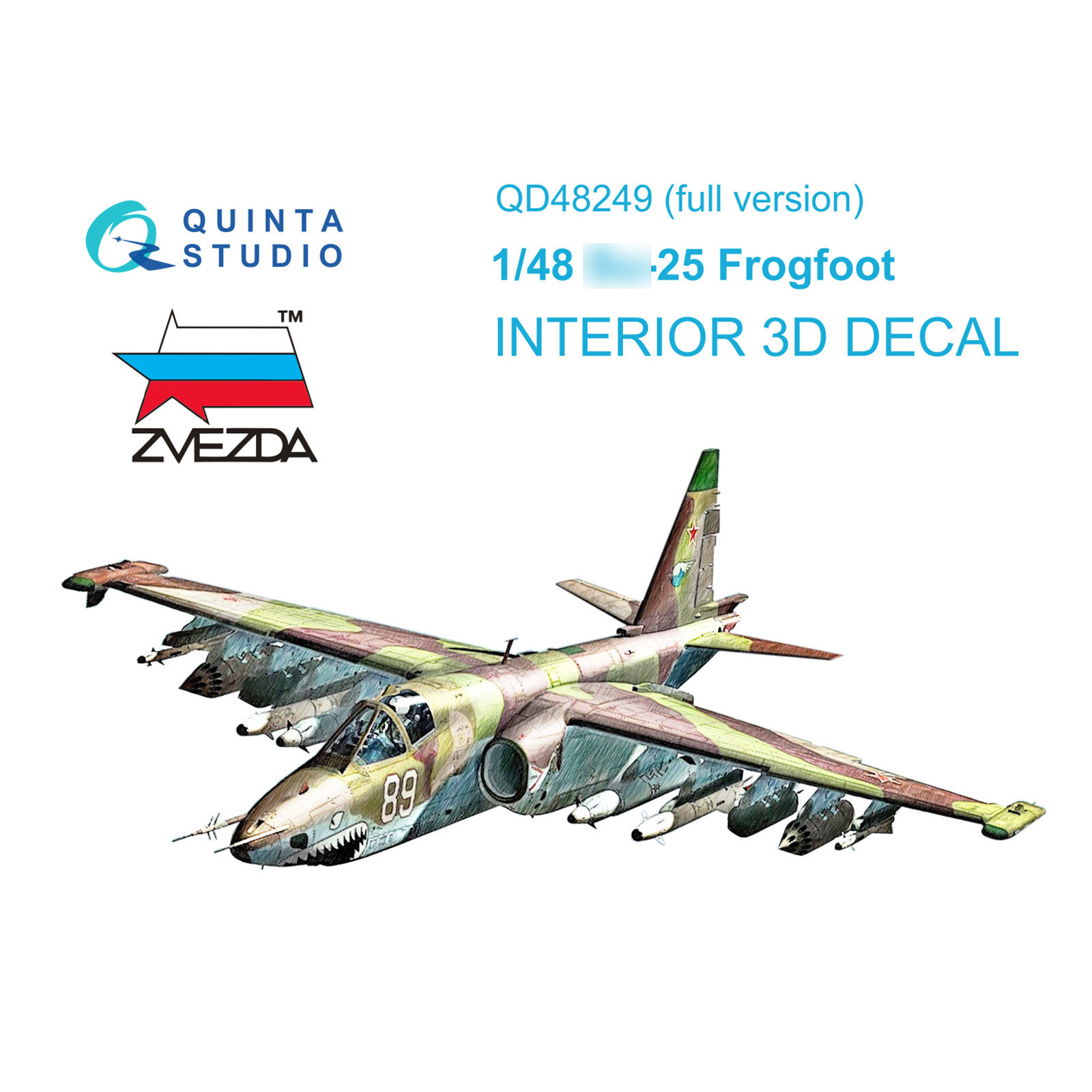 QD48249 Quinta Studio 1/48 3D Decal cabin interior Sukhoi-25 (Zvezda)