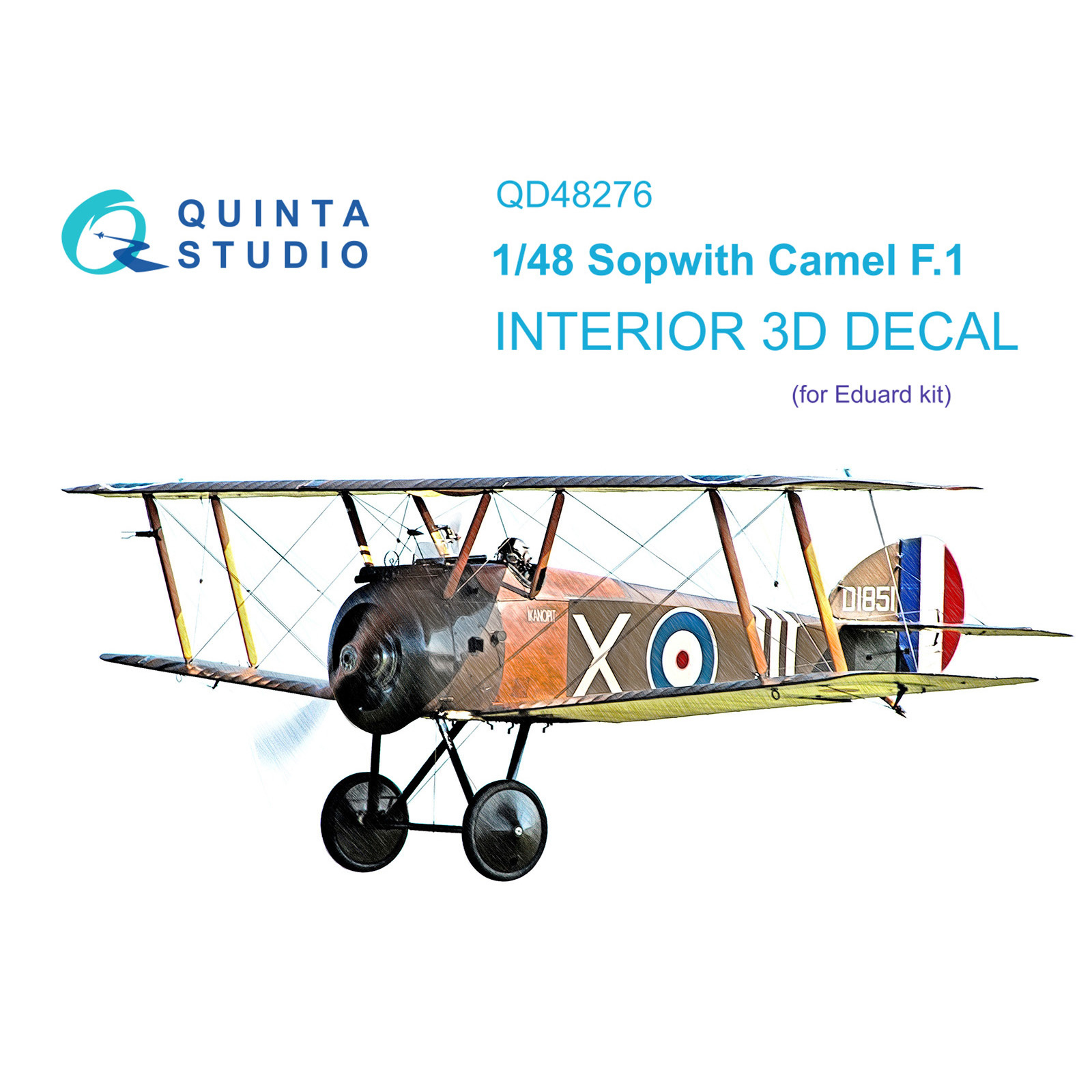QD48276 Quinta Studio 1/48 3D Decal of Sopwith Camel F.1 cabin interior (Eduard)