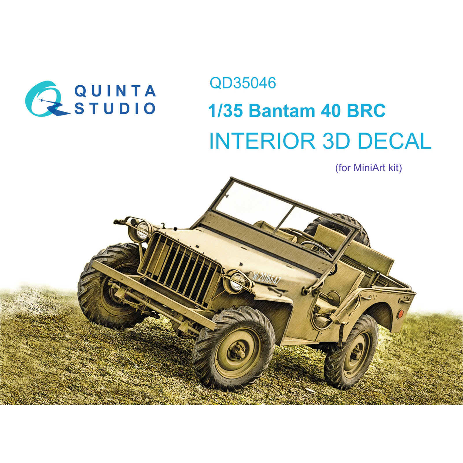 QD35046 Quinta Studio 1/35 3D Cabin Interior Decal Bantam 40 BRC (Mini Art)